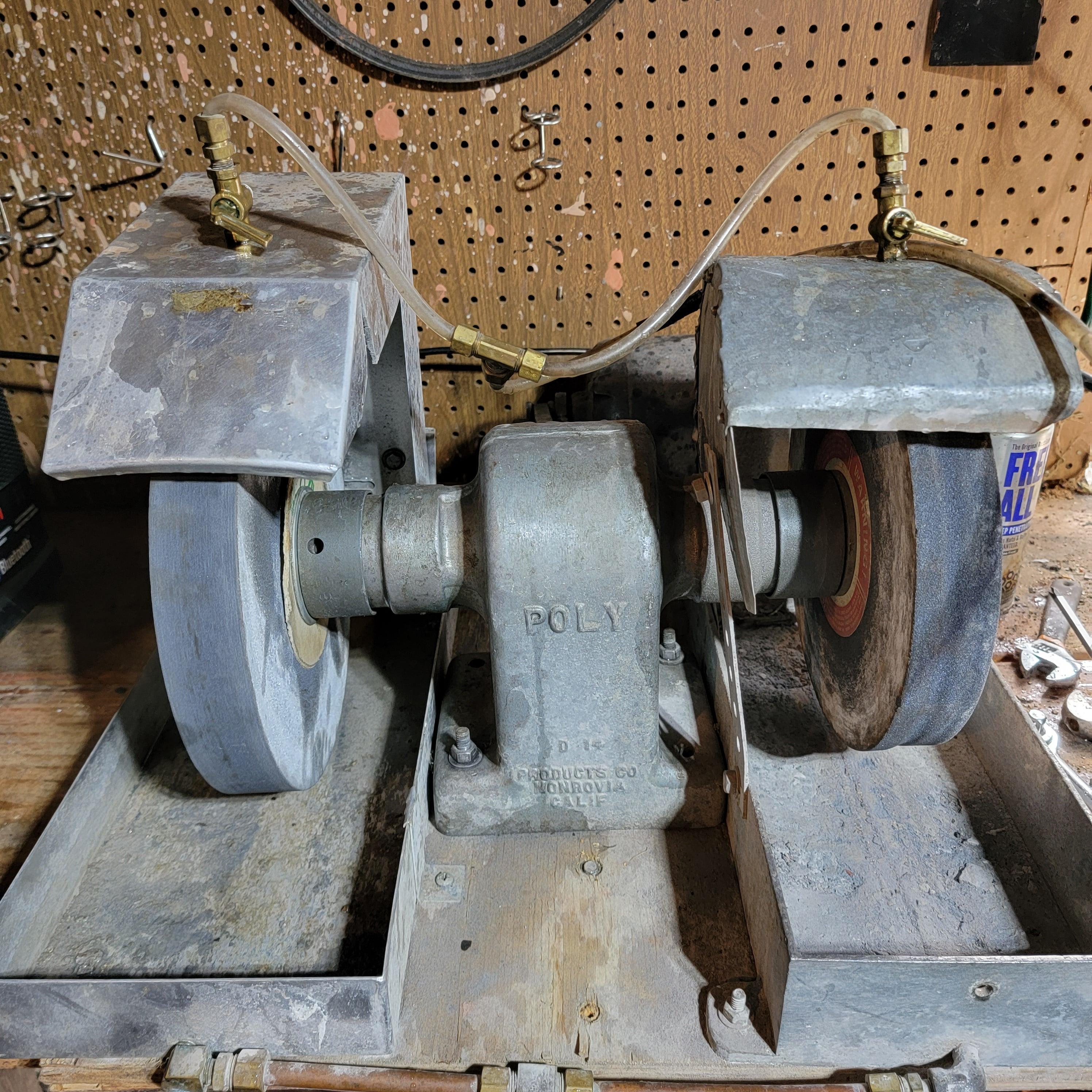 Used 10" Poly Arbor Grinding Setup - LapidaryCentral
