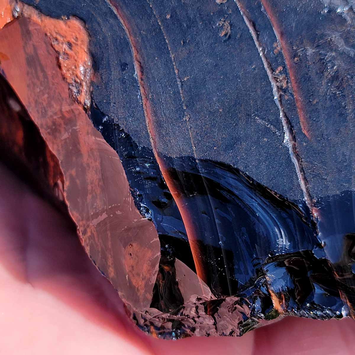 RARE Red Ribbon Obsidian Rough Chunk!