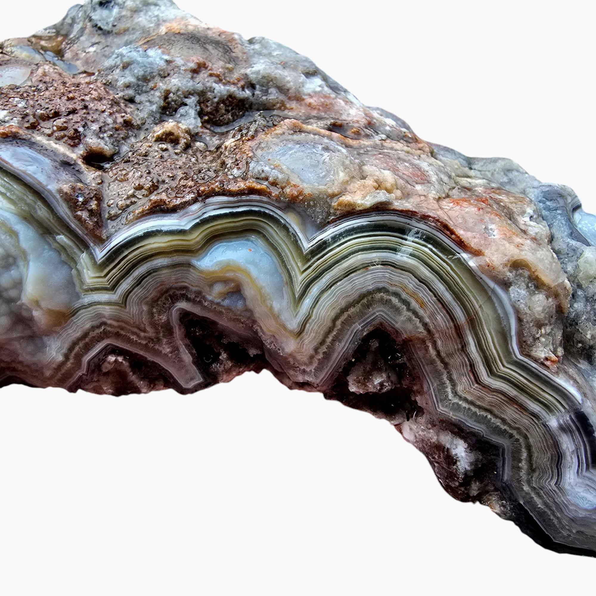 Old Vein Lace Agate Lapidary Rough Chunk