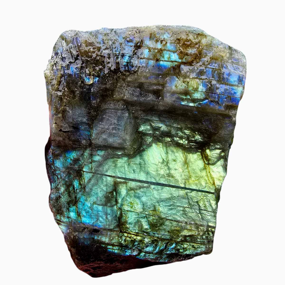 High Flash Labradorite Lapidary Cutter Rough Chunk