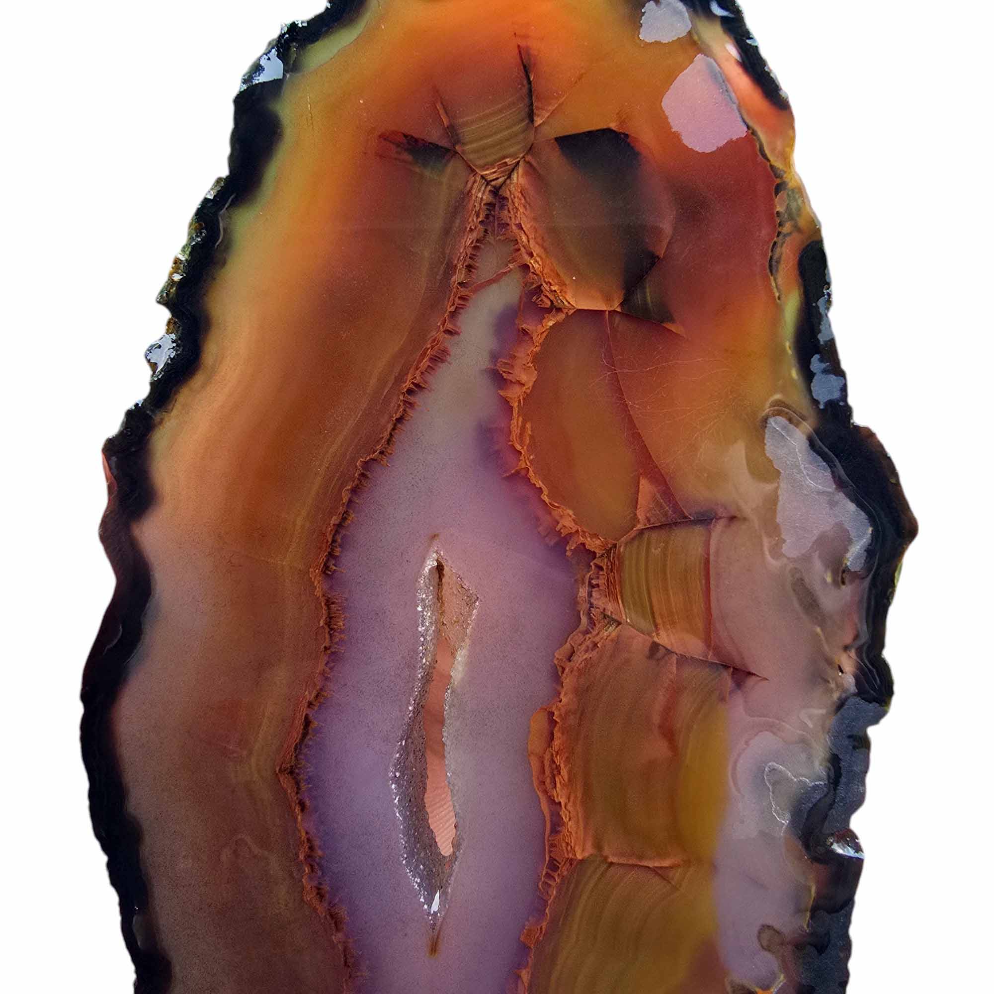 Brazilian Agate Slab Lapidary Stone Slice Cut Rock