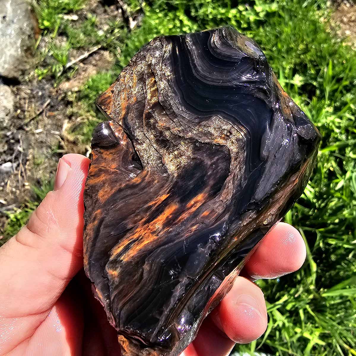 Tri-Flow Mix Old Stock Oregon Obsidian Rough Flatrate!