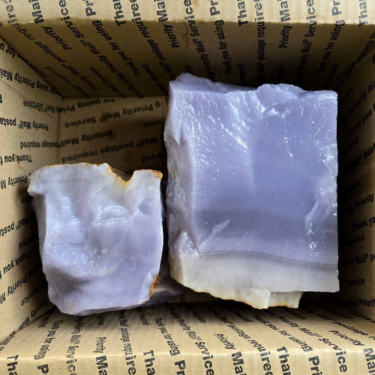 Yttrium Lavender Lilac Fluorite Rough Duo Flatrate!