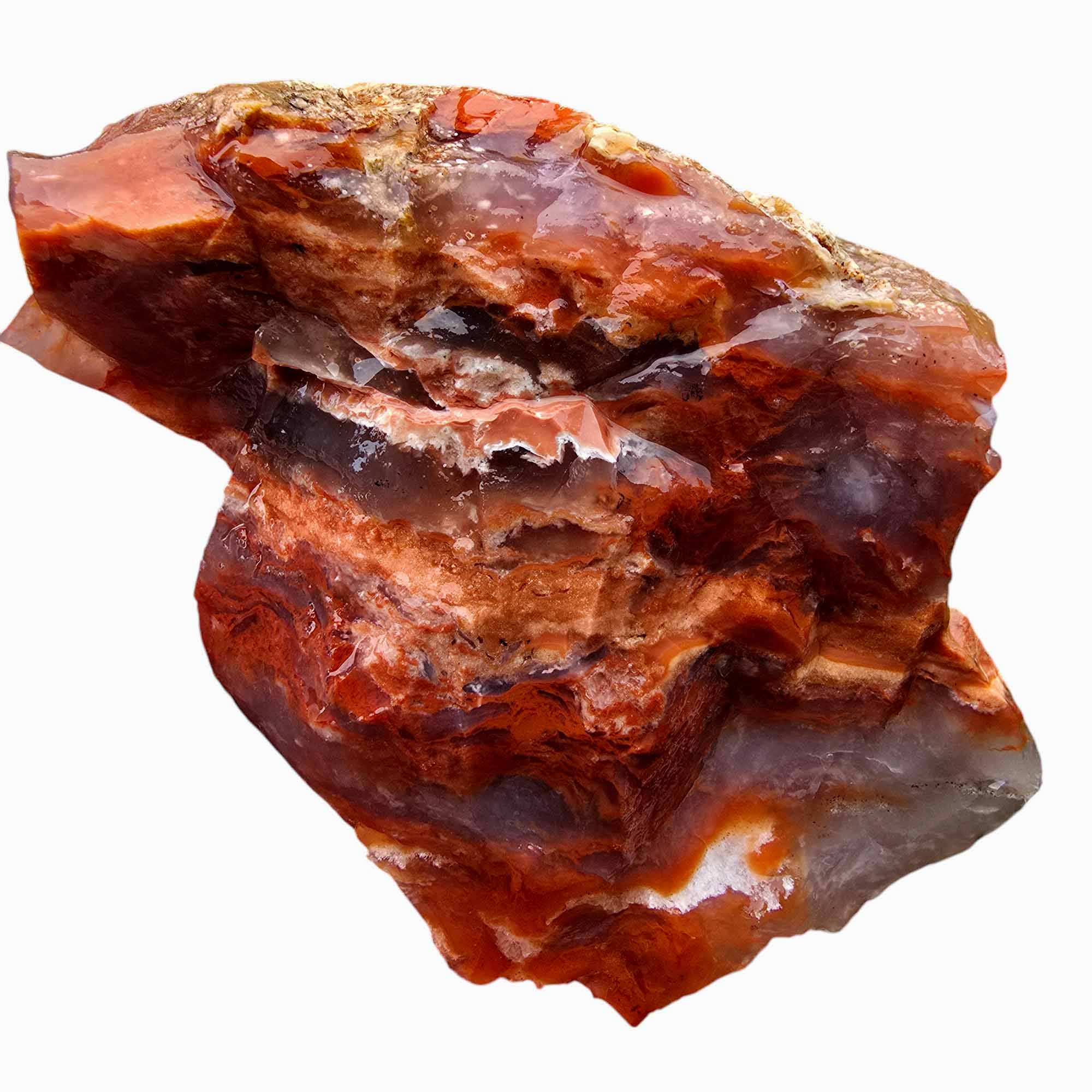 Red Velvet Agate Rough Chunk Lapidary Stone