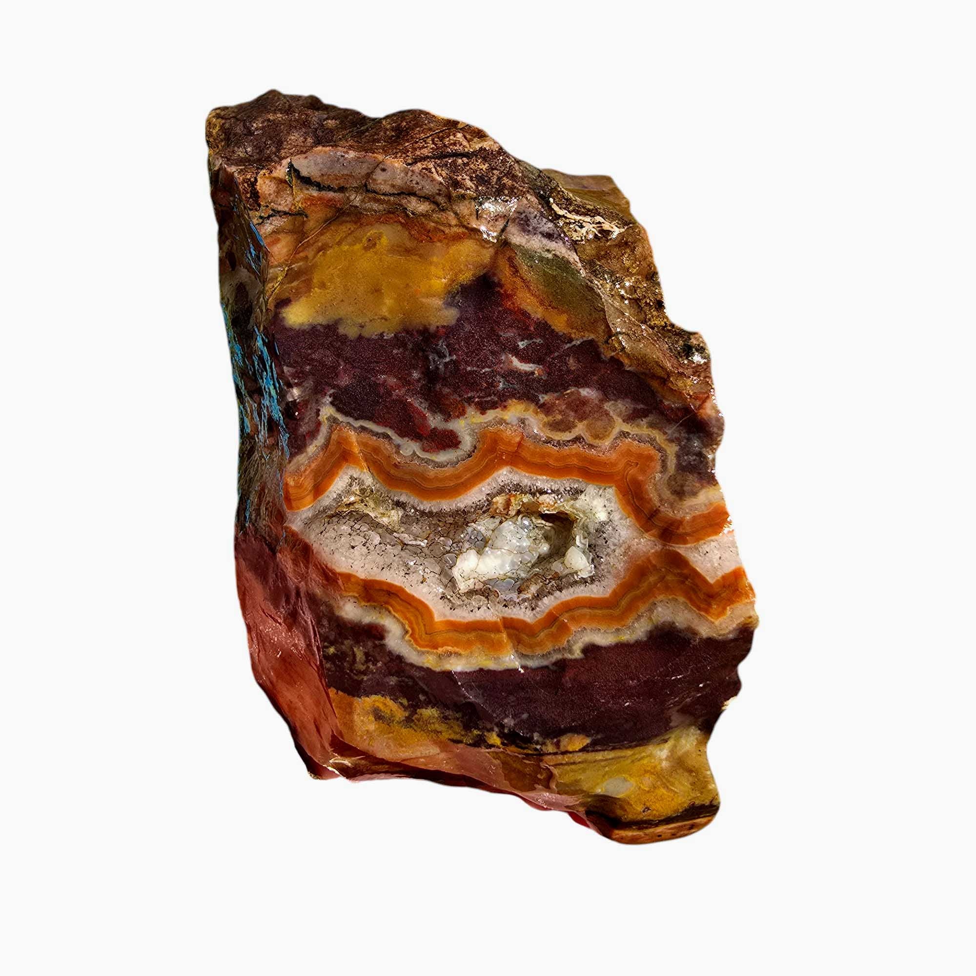 Moroccan Seam Agate Rough Chunk Lapidary Stone