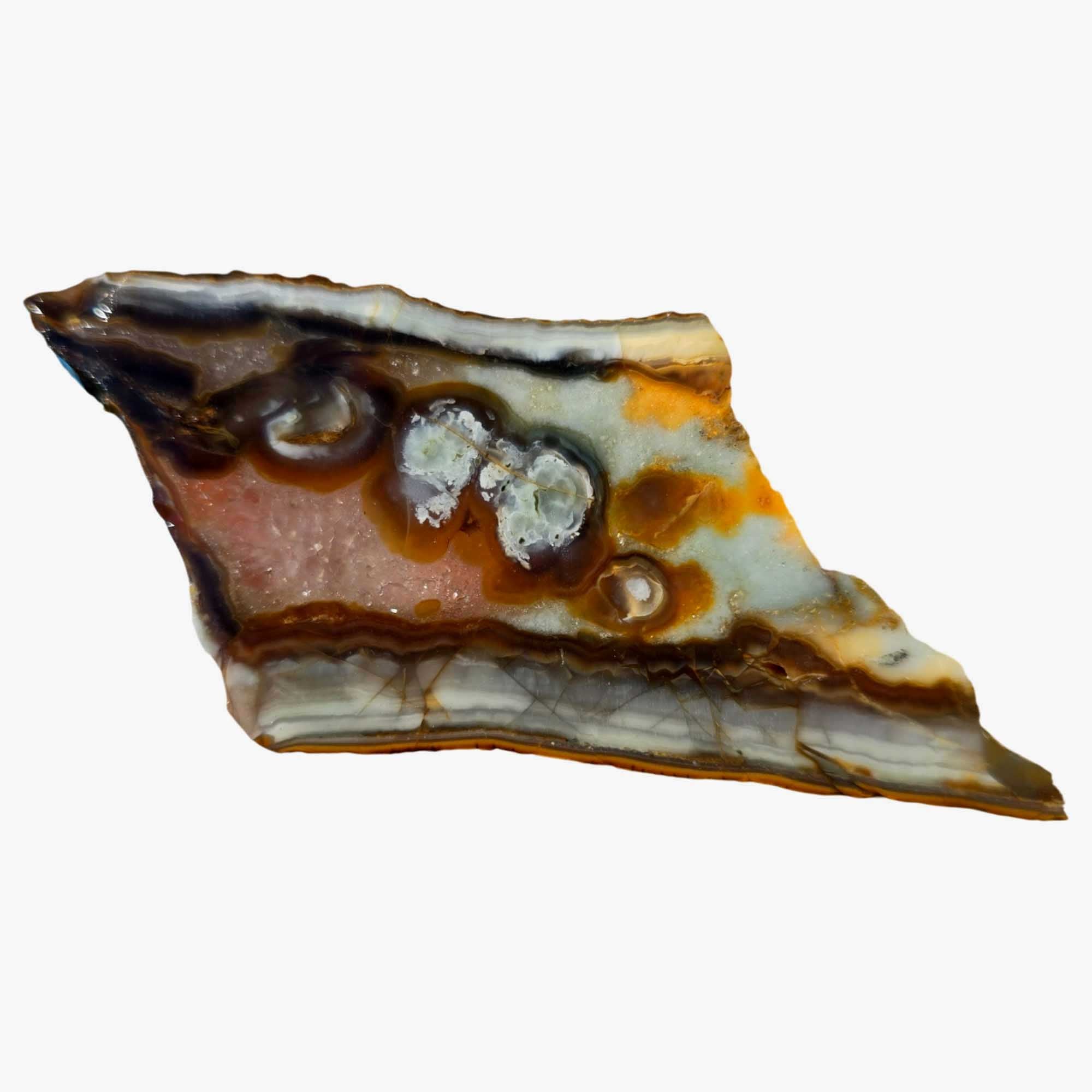 Tahoma Agate Slab Rare Old Stock Seam Agate with Quartz Pseudopoints