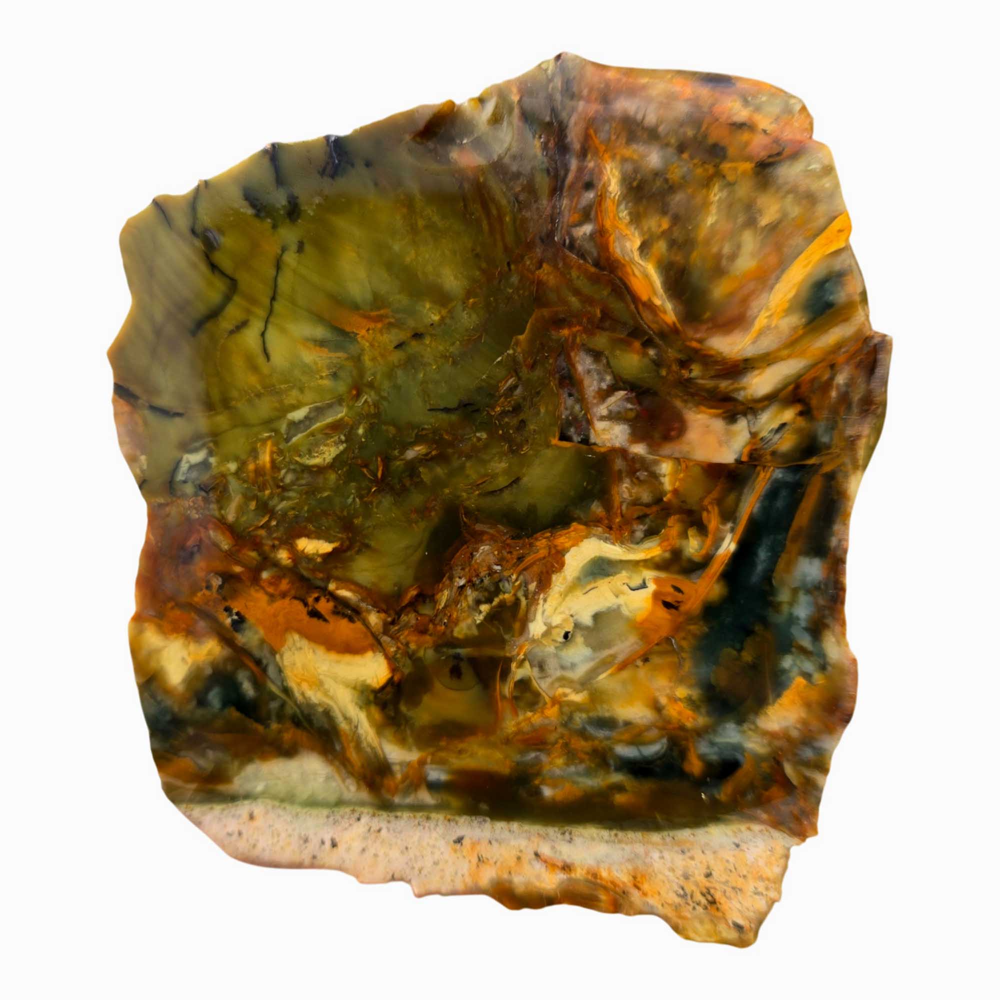 Morrisonite Jasper Slab - Green Butterscotch Blue Mix - Oregon Classic