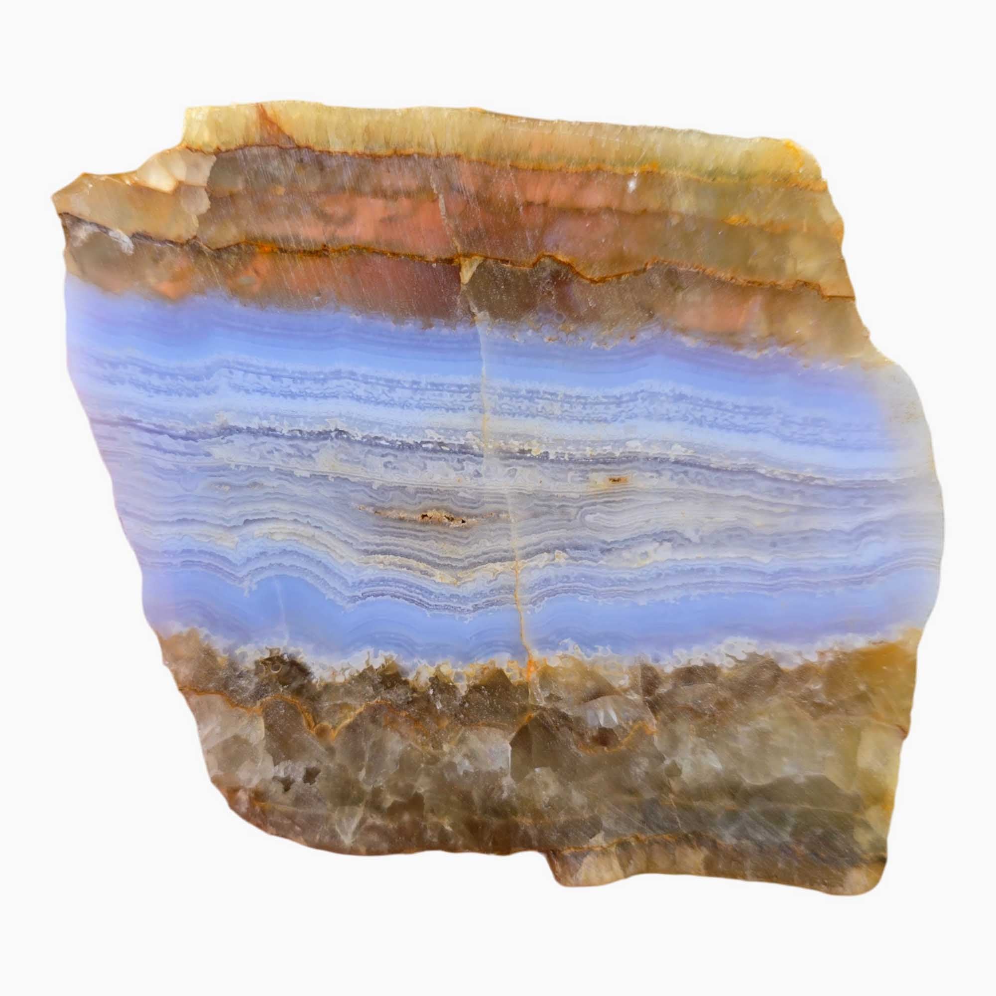 African Blue Lace Agate Slab - Premium Grade Lace Namibia #3693-Photo1