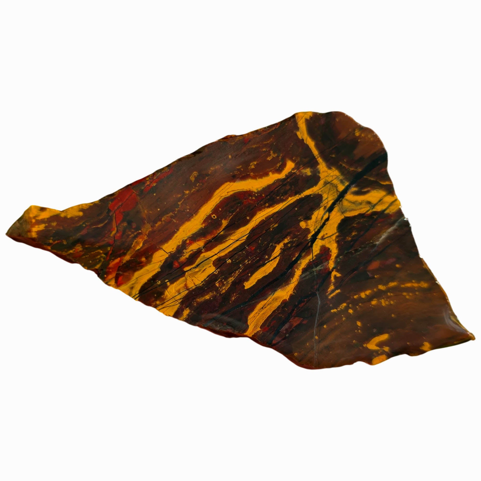 Kaleidoscope Jasper Slab – Burgundy Stripe Rare Oregon Collectible #3723-Photo1