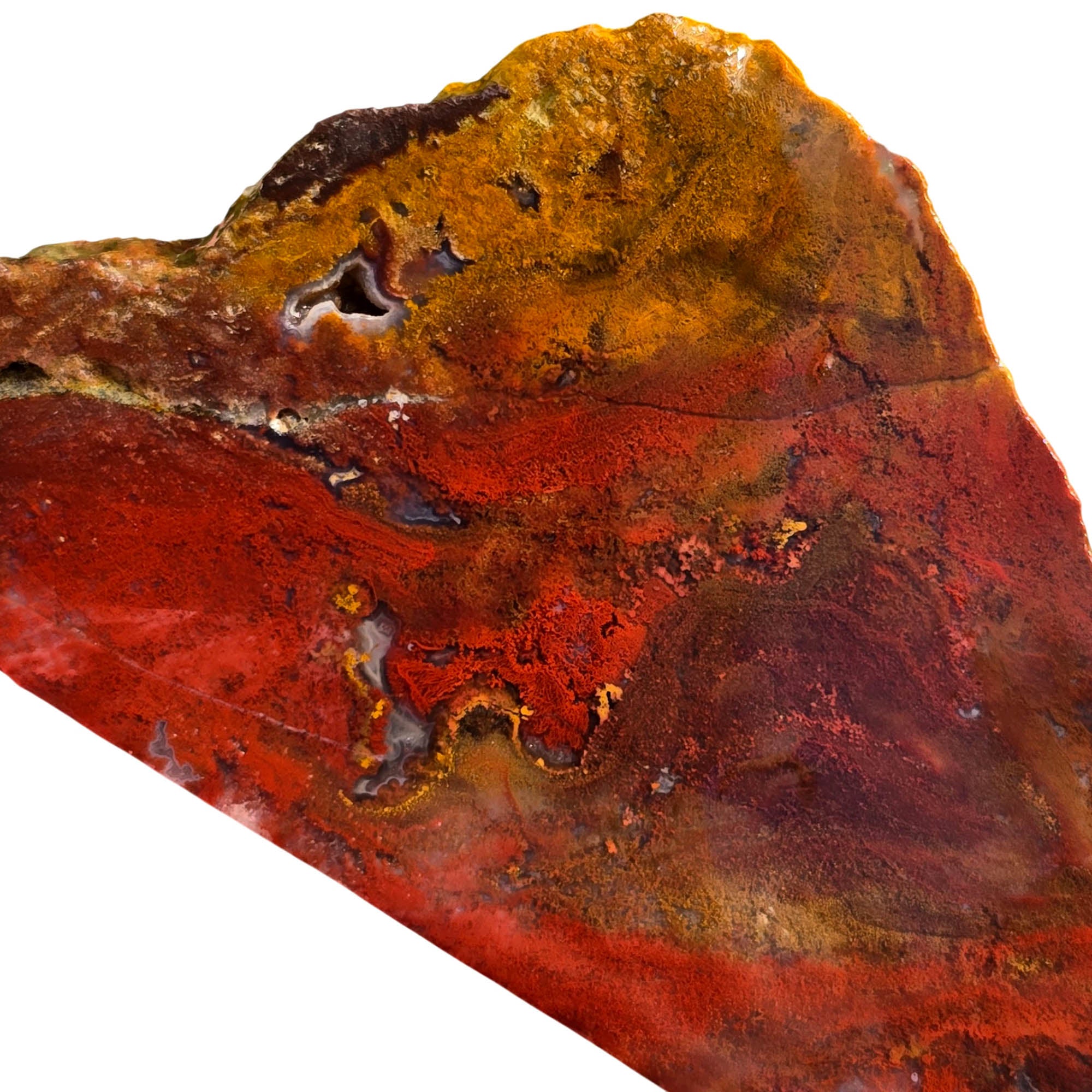 Carey Plume Agate Slab - Classic Red Moss Pattern Oregon #3729-Photo1