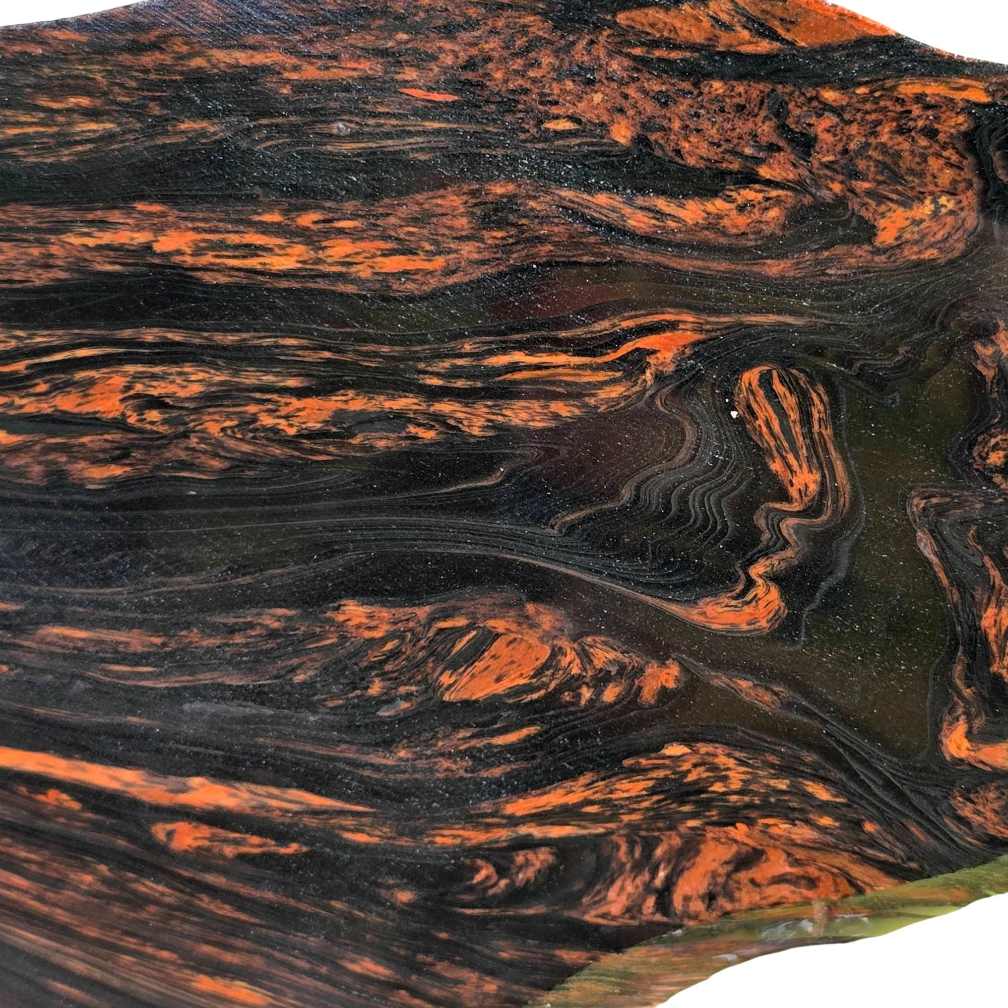 Tri-Flow Obsidian Slab – Swirling Mahogany Flow Pattern Glass Butte #3741-Photo2