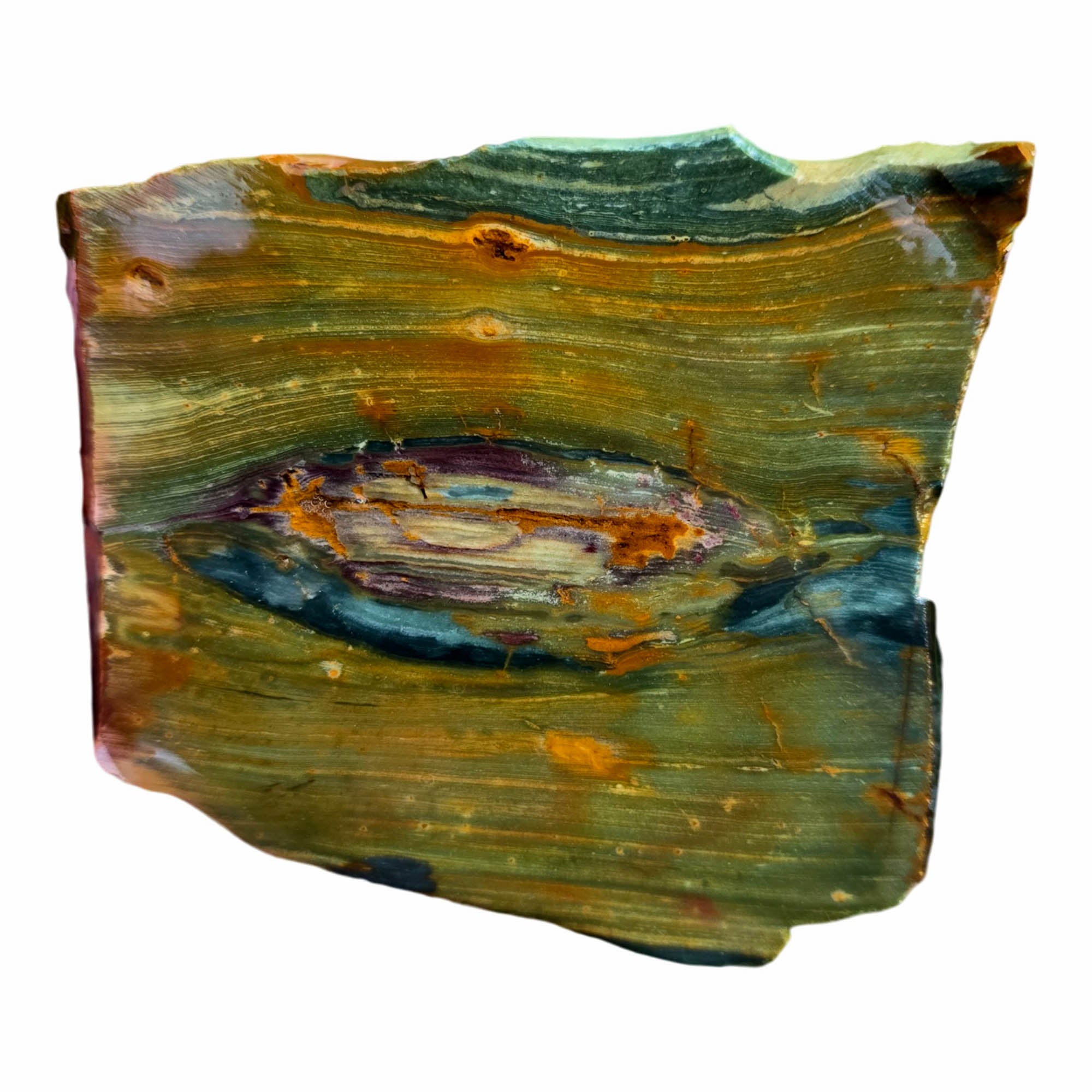 Gary Green Jasper Slab - Eye Formation Pattern Oregon Classic #3810-Photo1