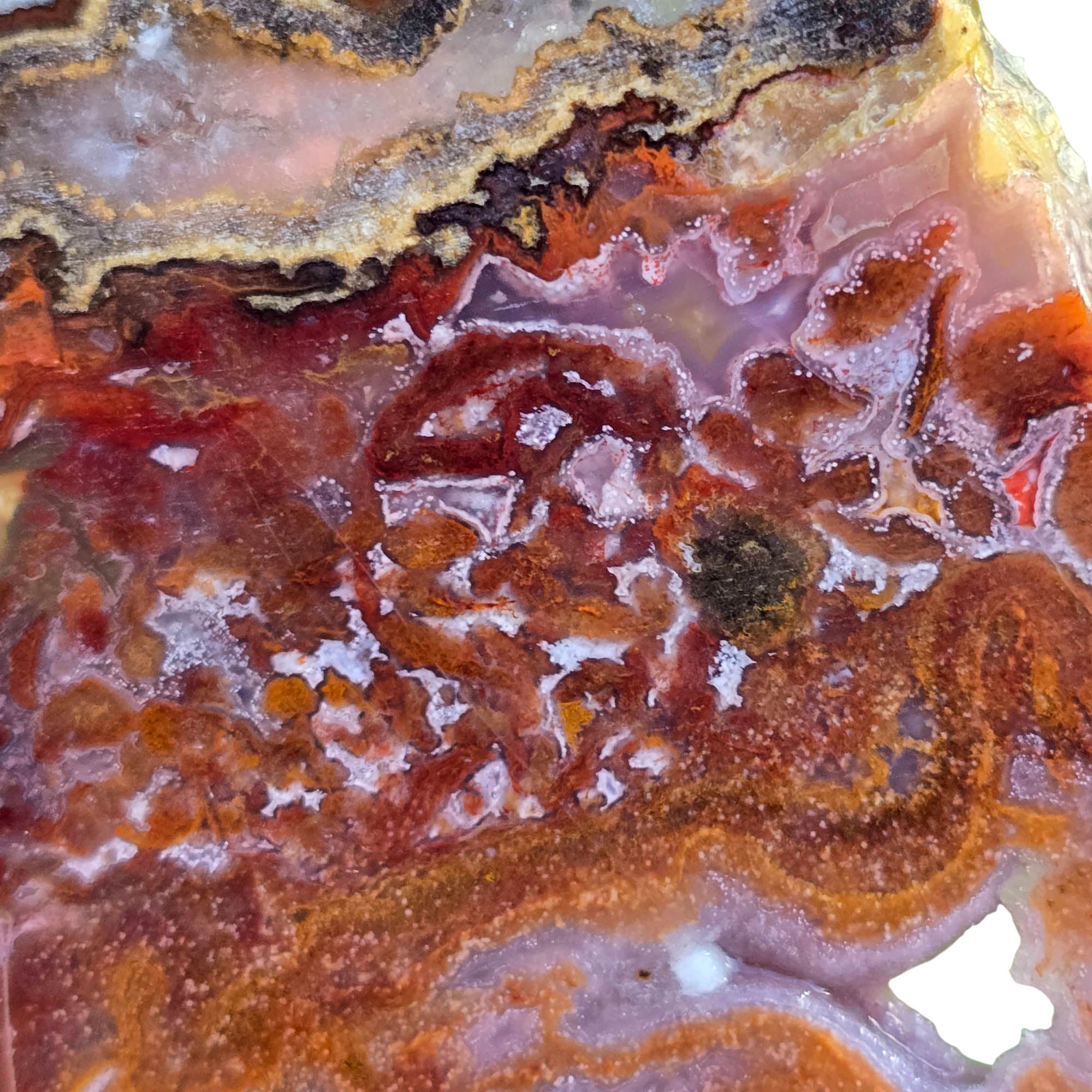 Agua Nueva Agate Slab – Sparkling Quartz Inclusions Designer Grade #3831-Photo1