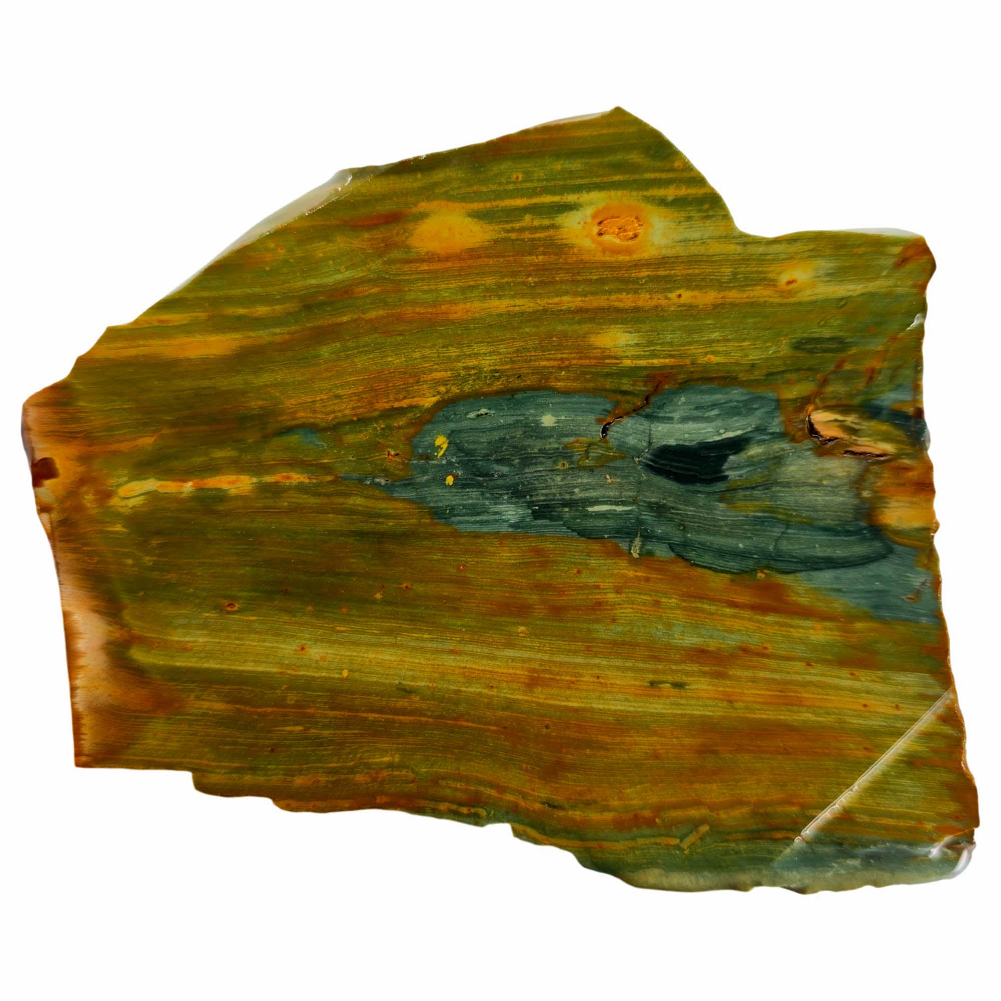 Gary Green Jasper Slab - Desert Oasis Moon Stars Pattern! #3864-Photo1