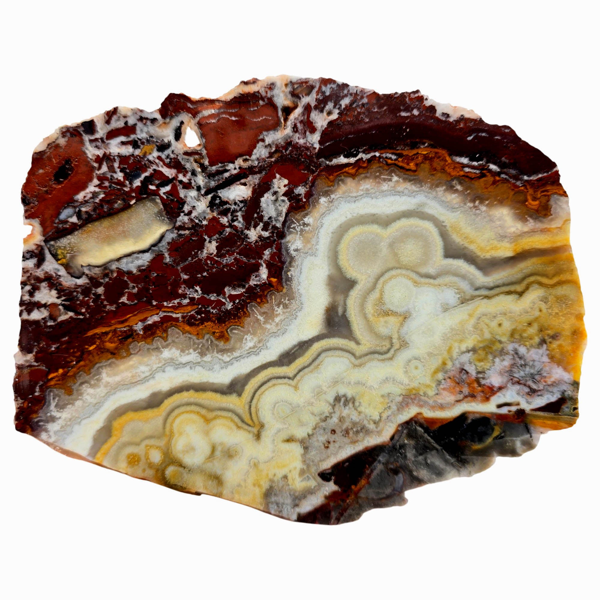 Flor de Durazno Lace Agate Slab – Heavenly Cloud Peach Lace! #3893-2