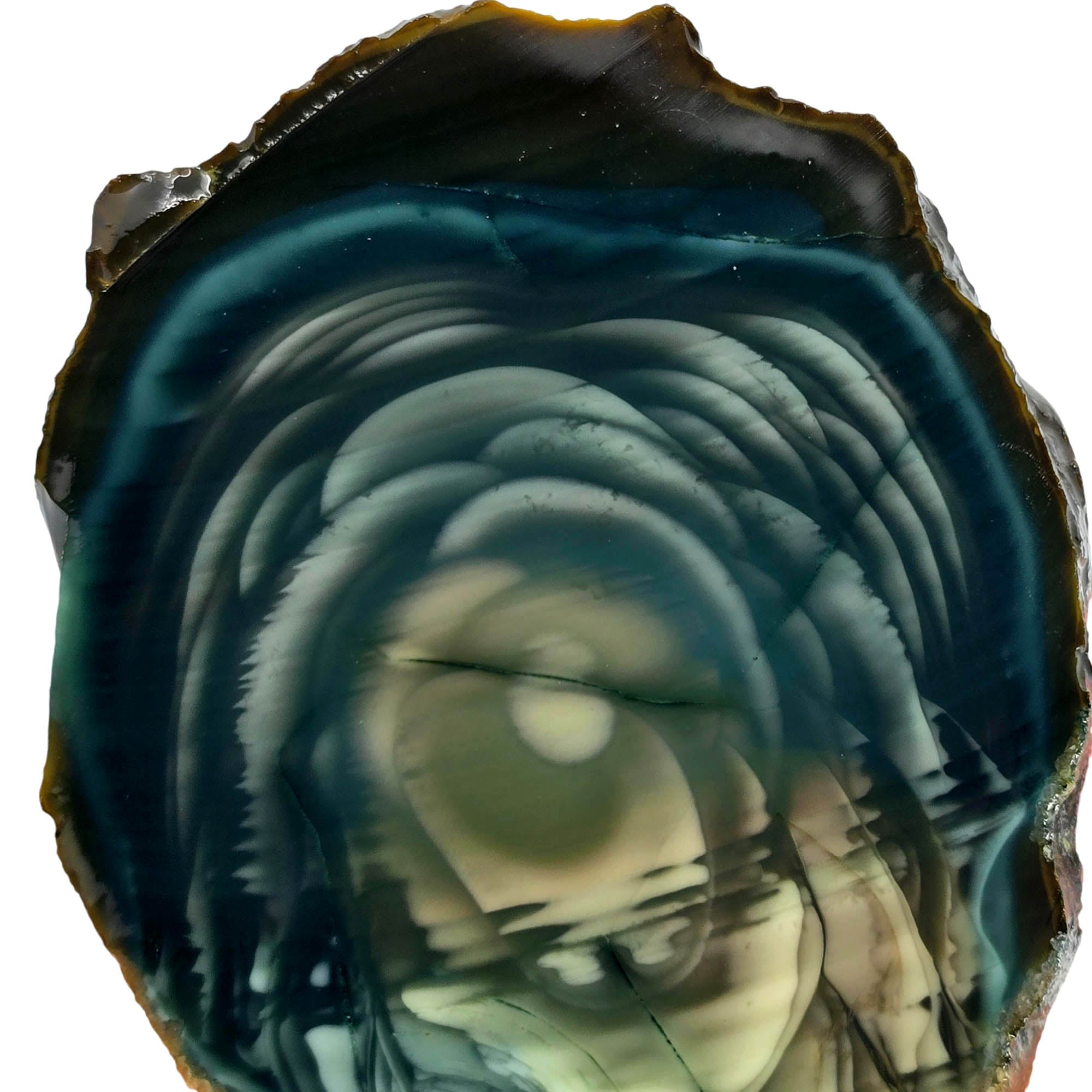 Royal Imperial Jasper Slab – Mesmerizing Green Blue Aquatic Scene Museum Quality #3906-Photo2