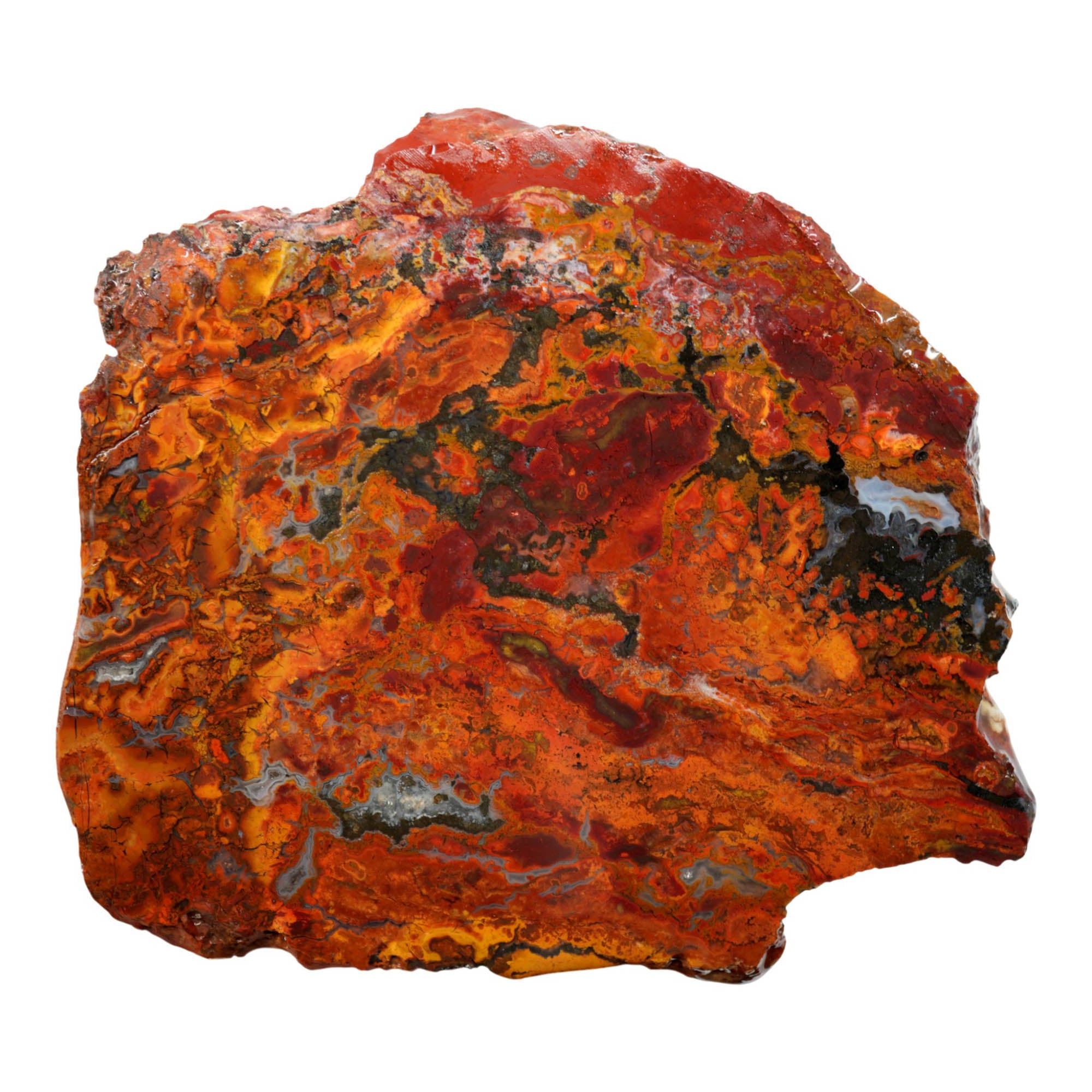 Mystery Jasper Slab - Bright Red Contrast Gorgeous Pattern Nevada #3918-Photo2