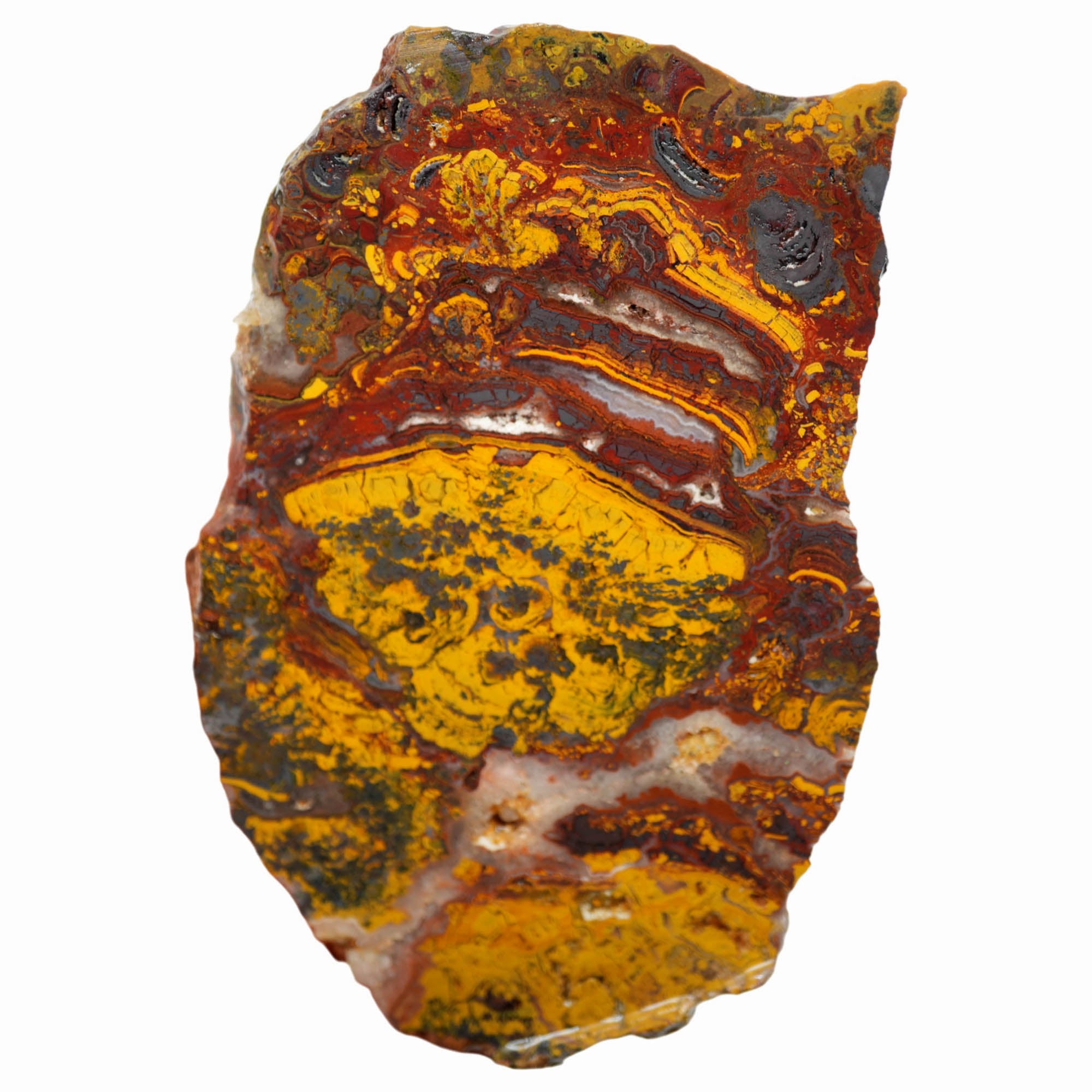 Apple Valley Jasper Slab – Bright Red Golden Flows Hematite #3940-Photo2