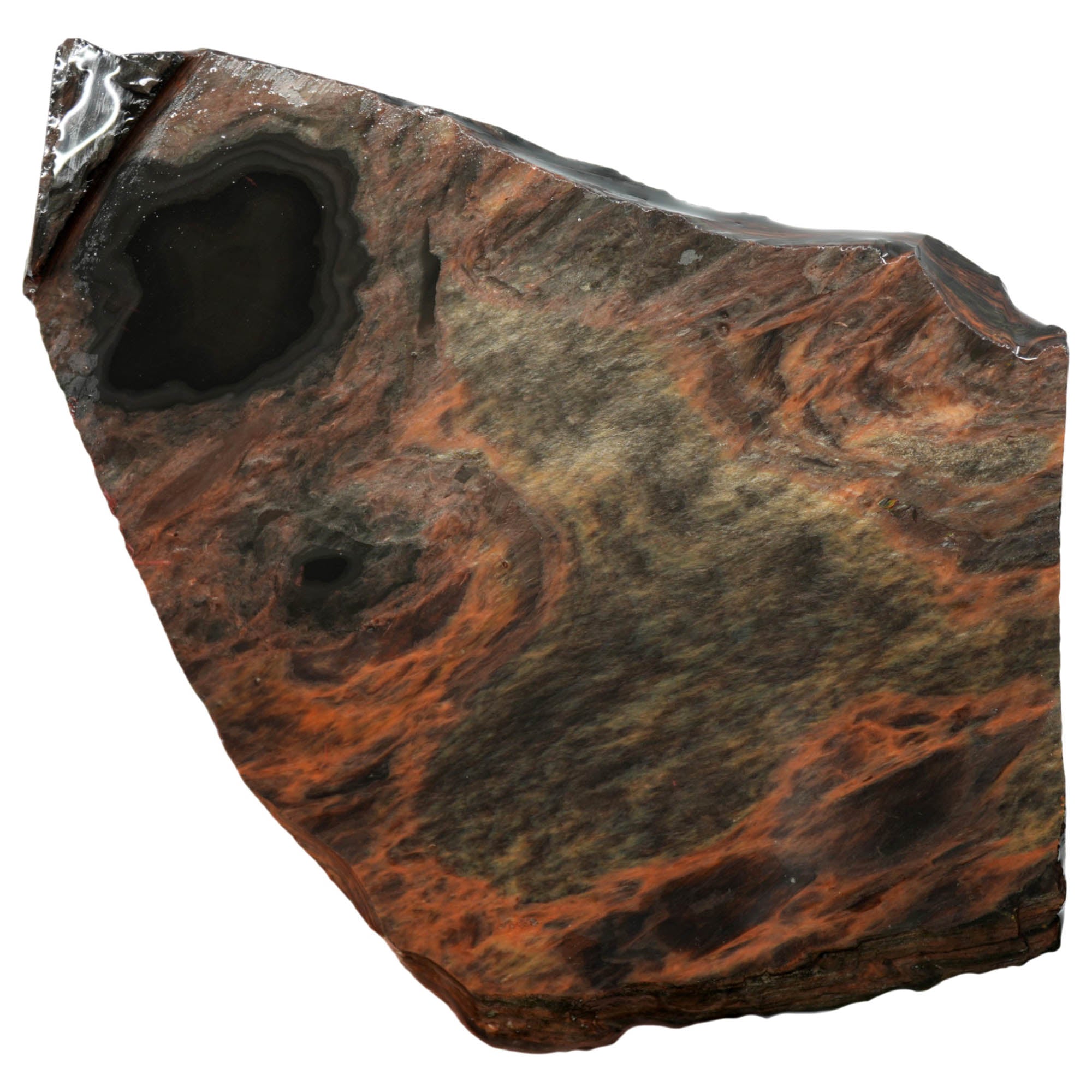 Tri-Flow Obsidian Slab – Wavy Mahogany Gold Sheen Glass Butte #3941-Photo1