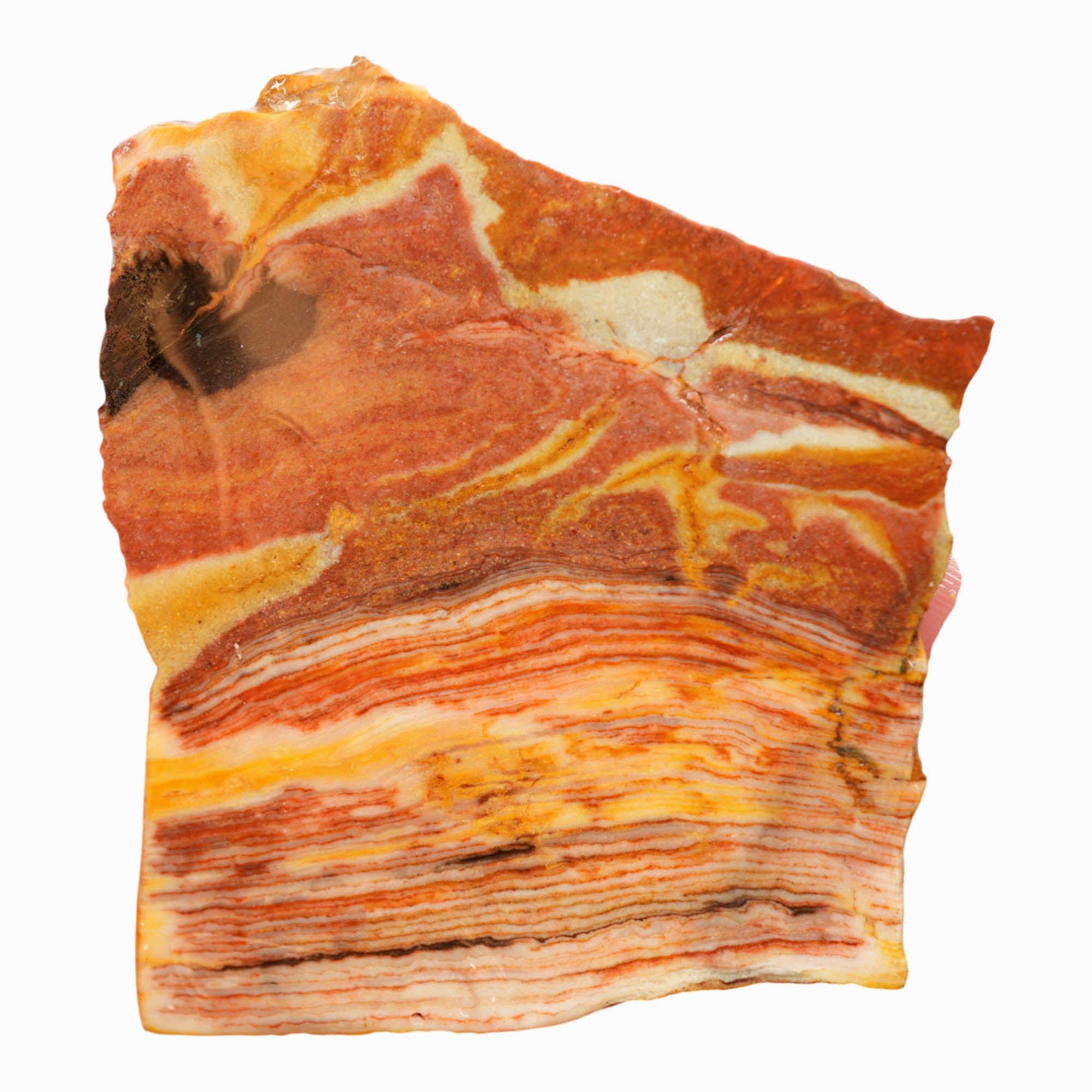 Caldera Paint Jasper Slab - Colorful Strata with Red River Flows