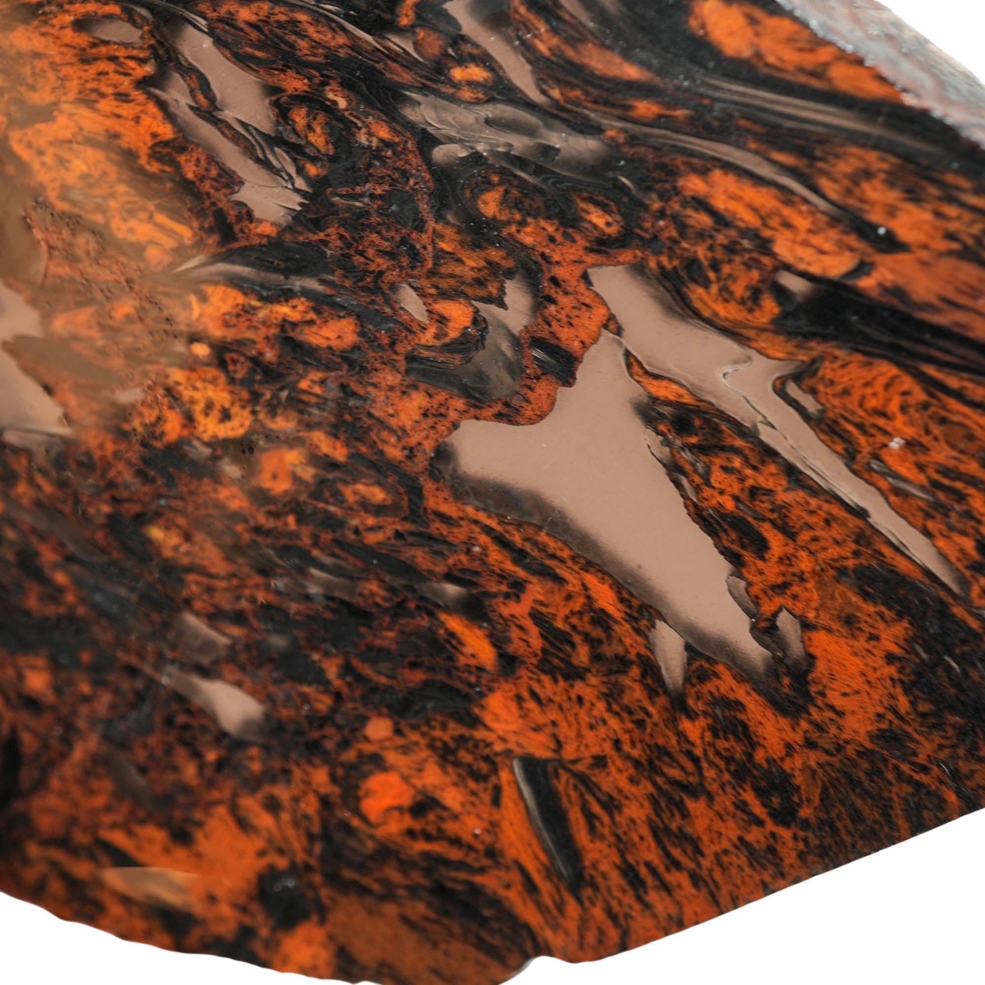 Tri-Flow Obsidian Slab - Clear Backlight Piece Old Stock Glass Butte