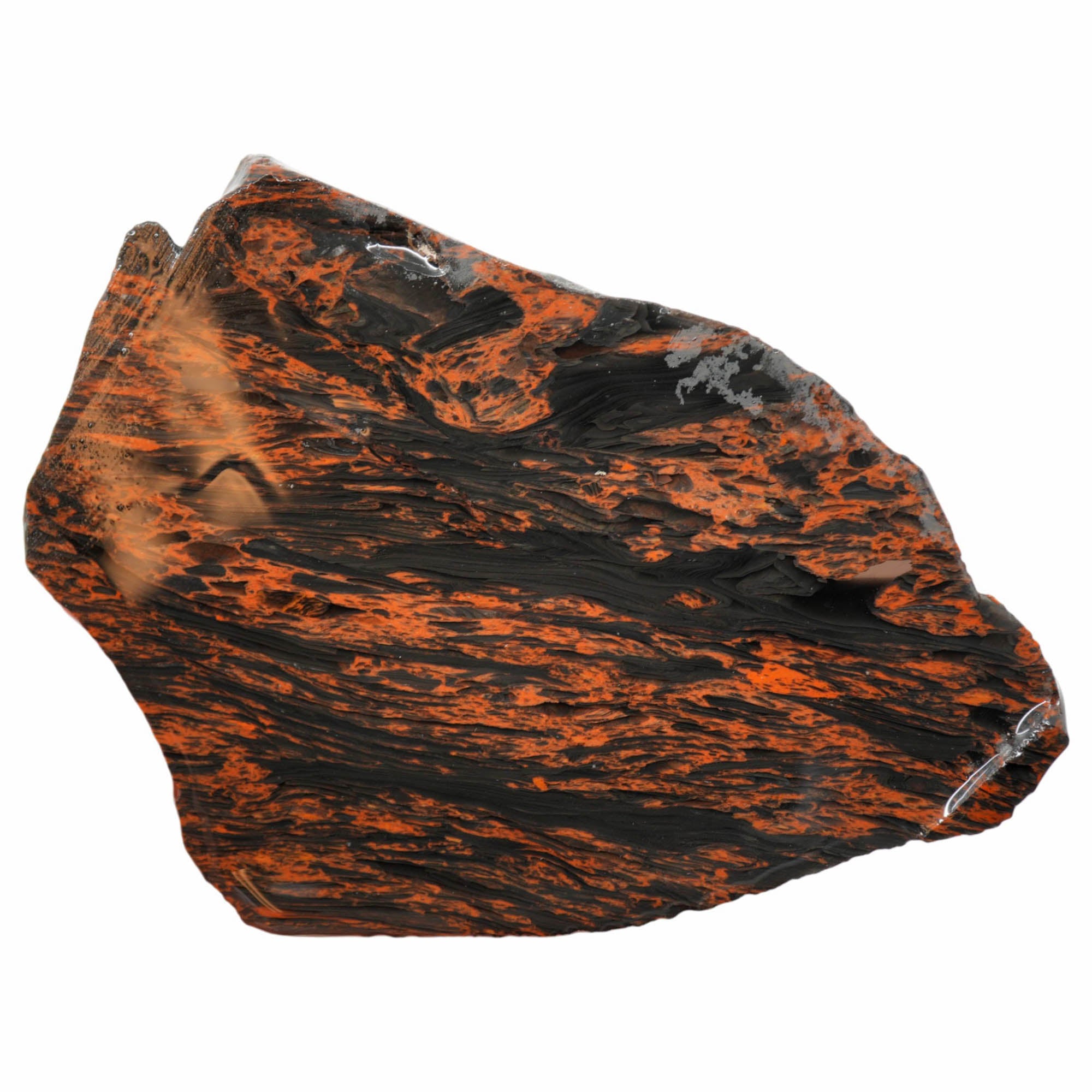 Tri-Flow Obsidian Slab - Tri-Flow Pattern with Bright Mahogany