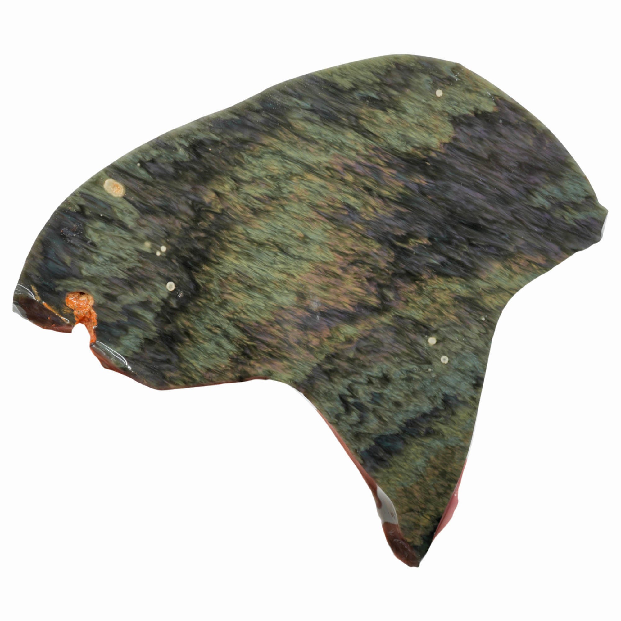 Mexican Velvet Obsidian Slab - Blue Green Flash in Waves Old Stock