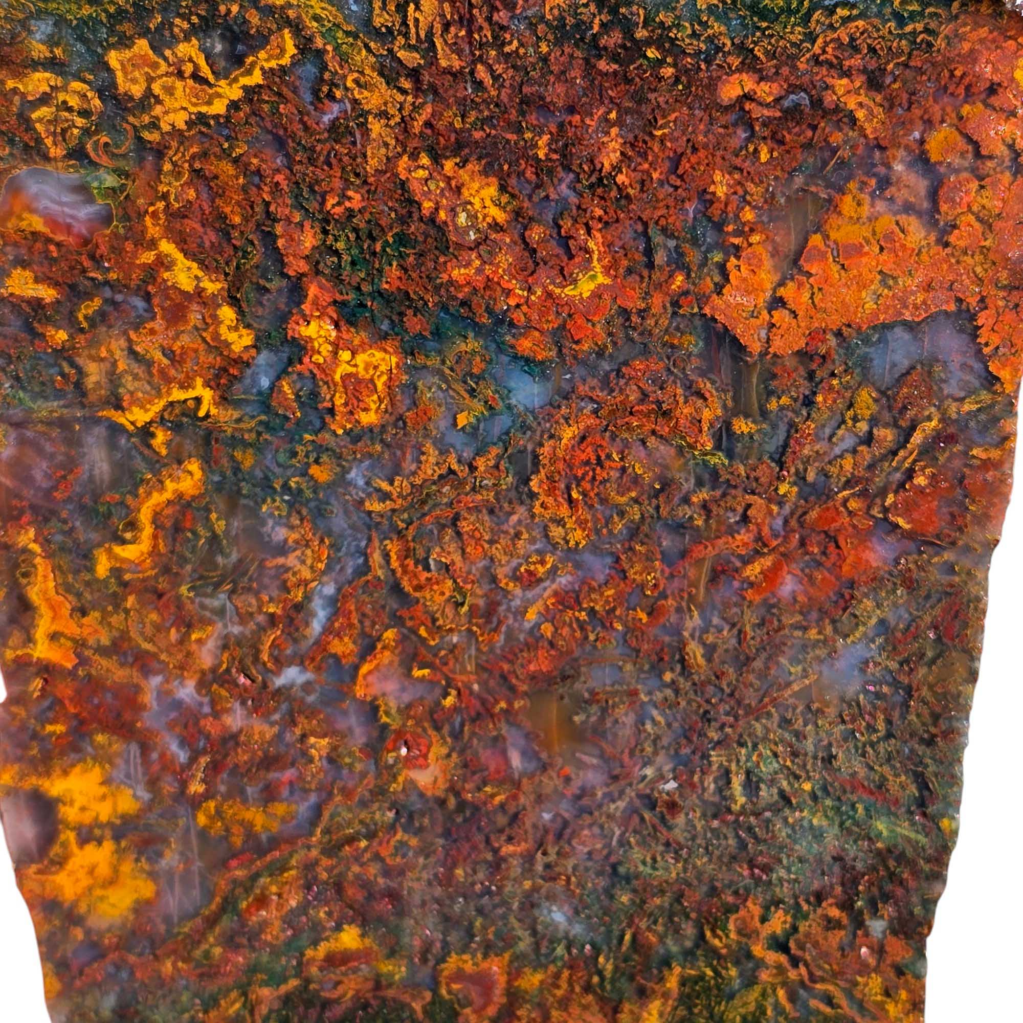 Apple Valley Moss Agate Slab Lapidary Stone Slice Cut Rock Jasp-Agate