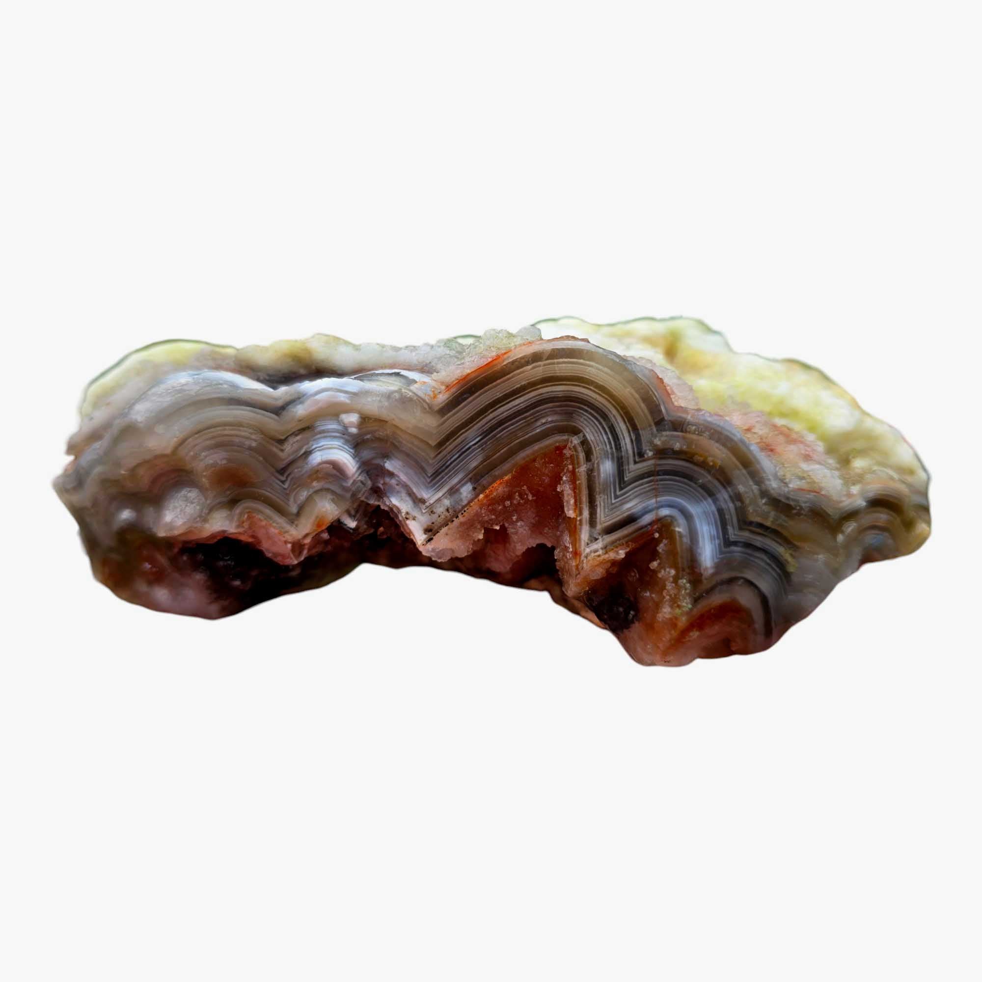 Old Vein Bubble Lace Agate Lapidary Cutting Rough Chunk
