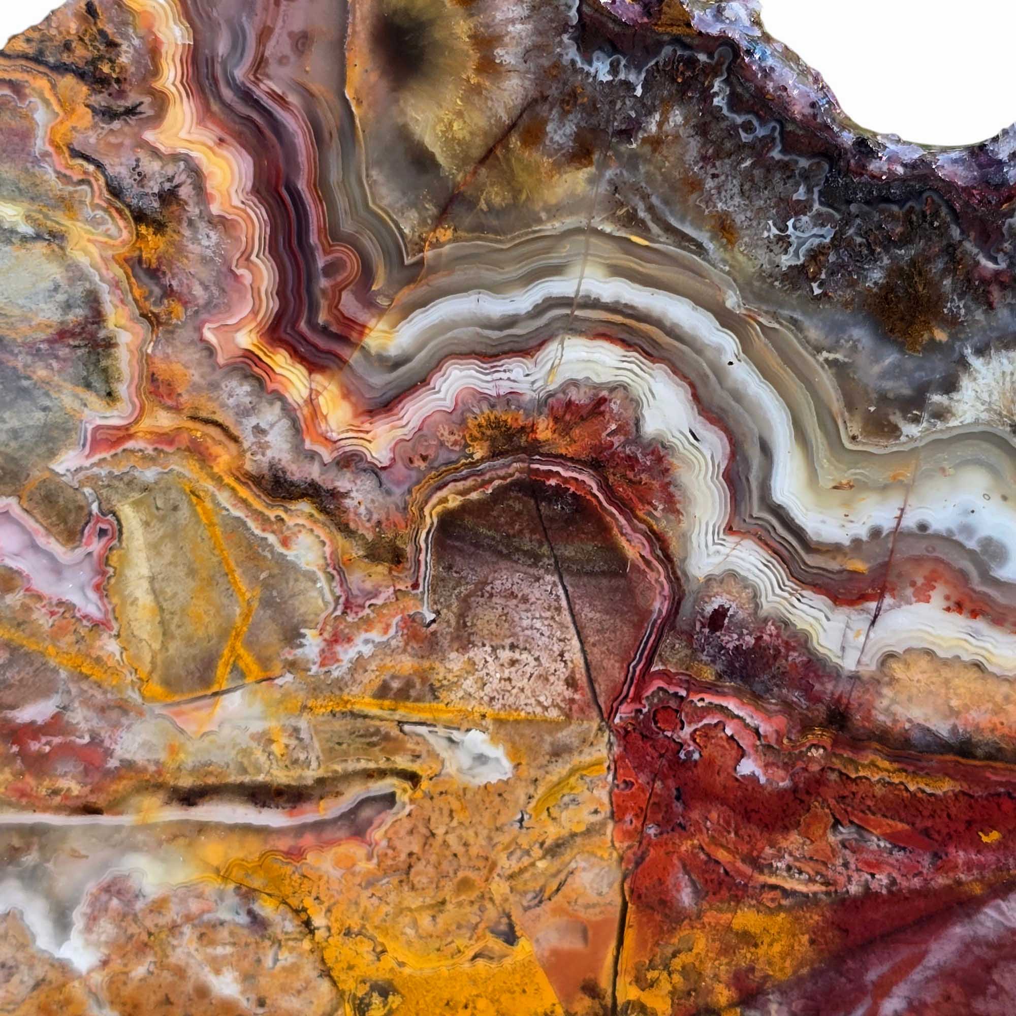 Crazy Lace Agate Slab Lapidary Stone Slice Cut Rock