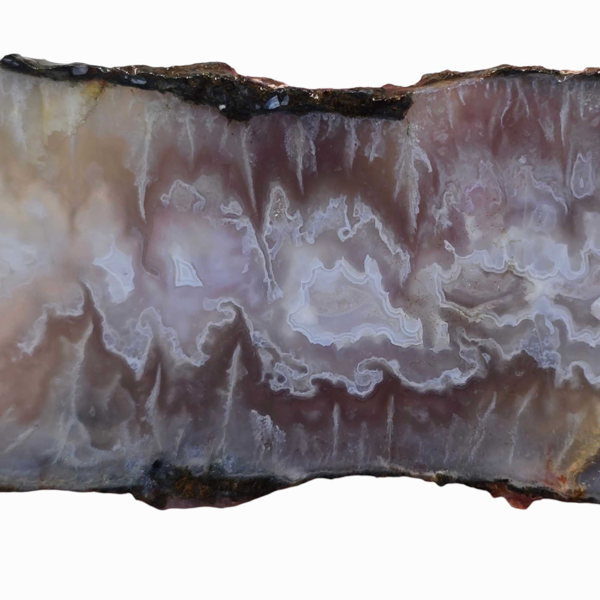 Ghost Seam Agate Slab Stone Slice Cut Rock