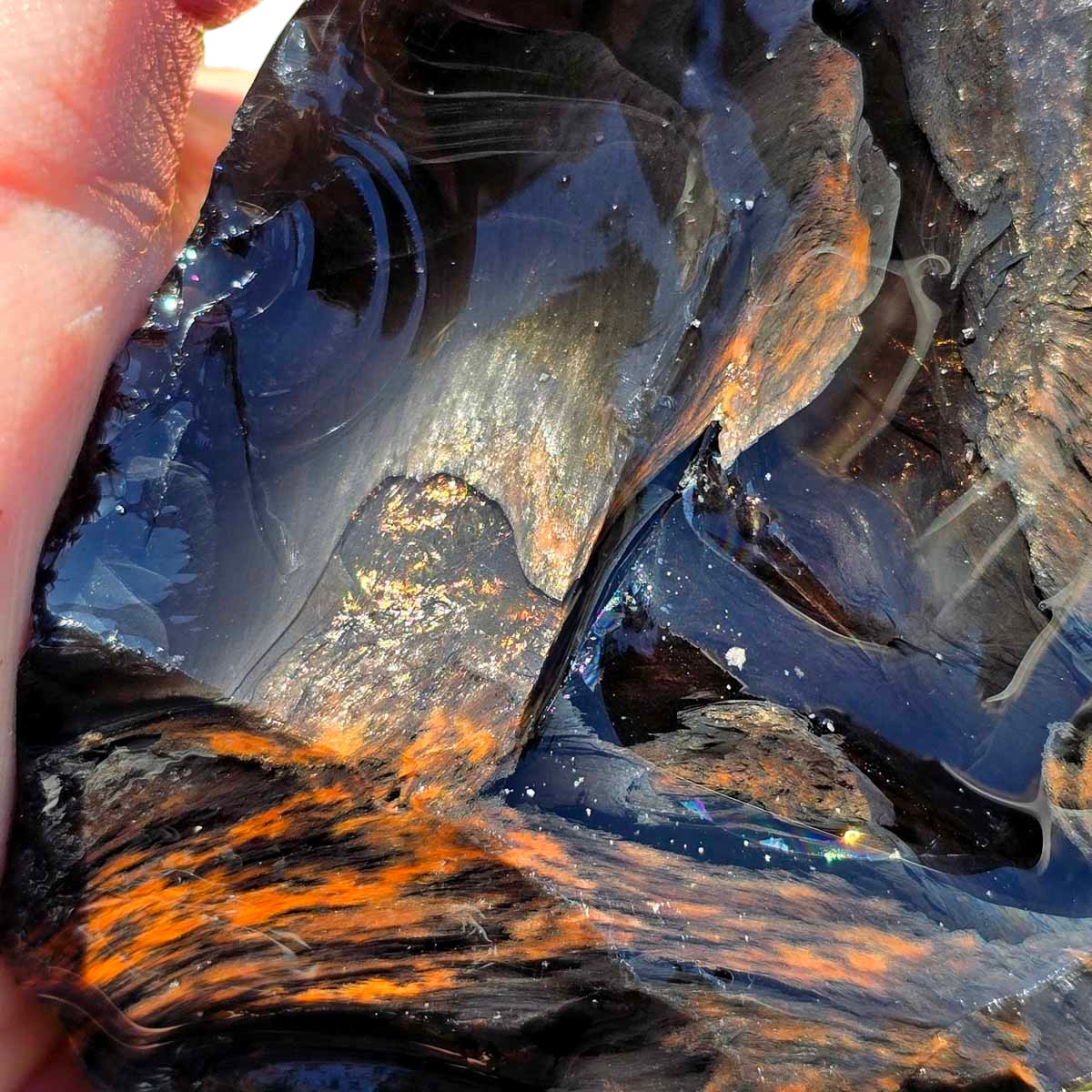 RARE Fire Obsidian Rough Chunk!