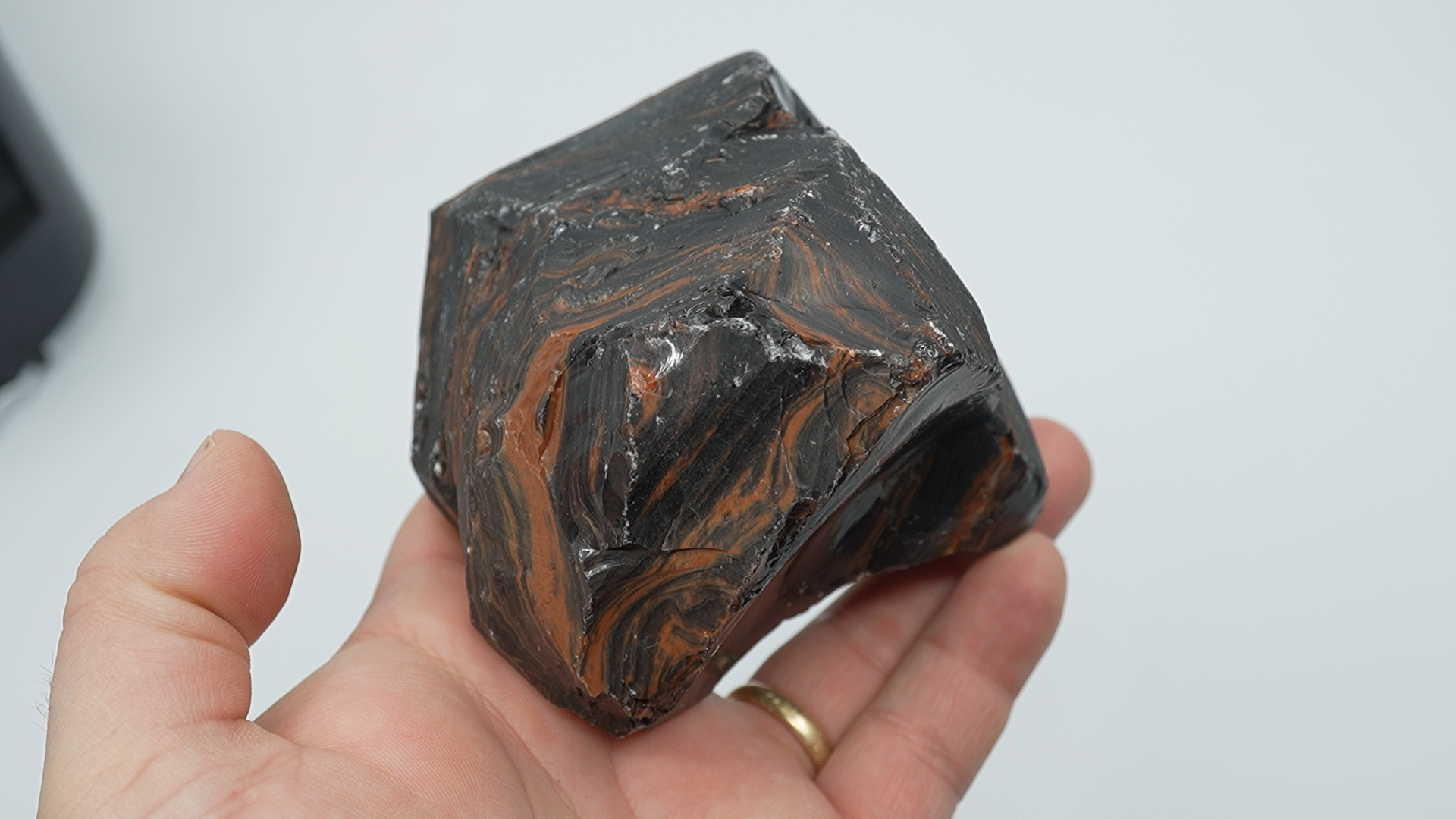 Tri-Flow Obsidian Rough - LC-0011