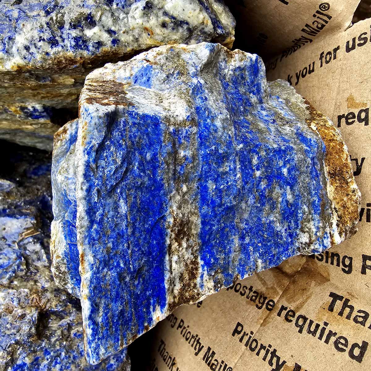 Lapis Lazuli Lapidary Cutting Rough Flatrate! Deep Blue!