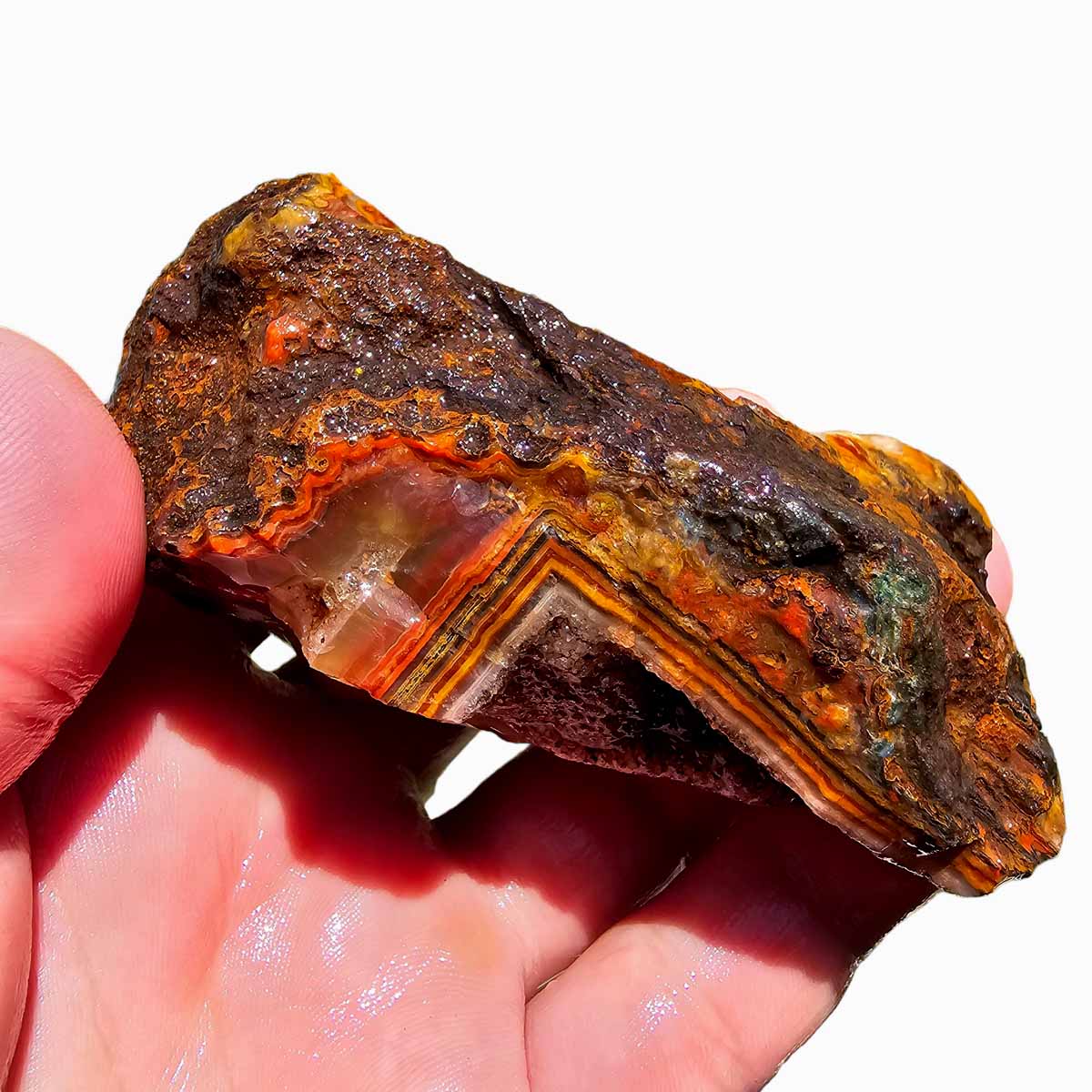 Moroccan hotsell Ghost Agate from the Ahouli region. Collector slab #1