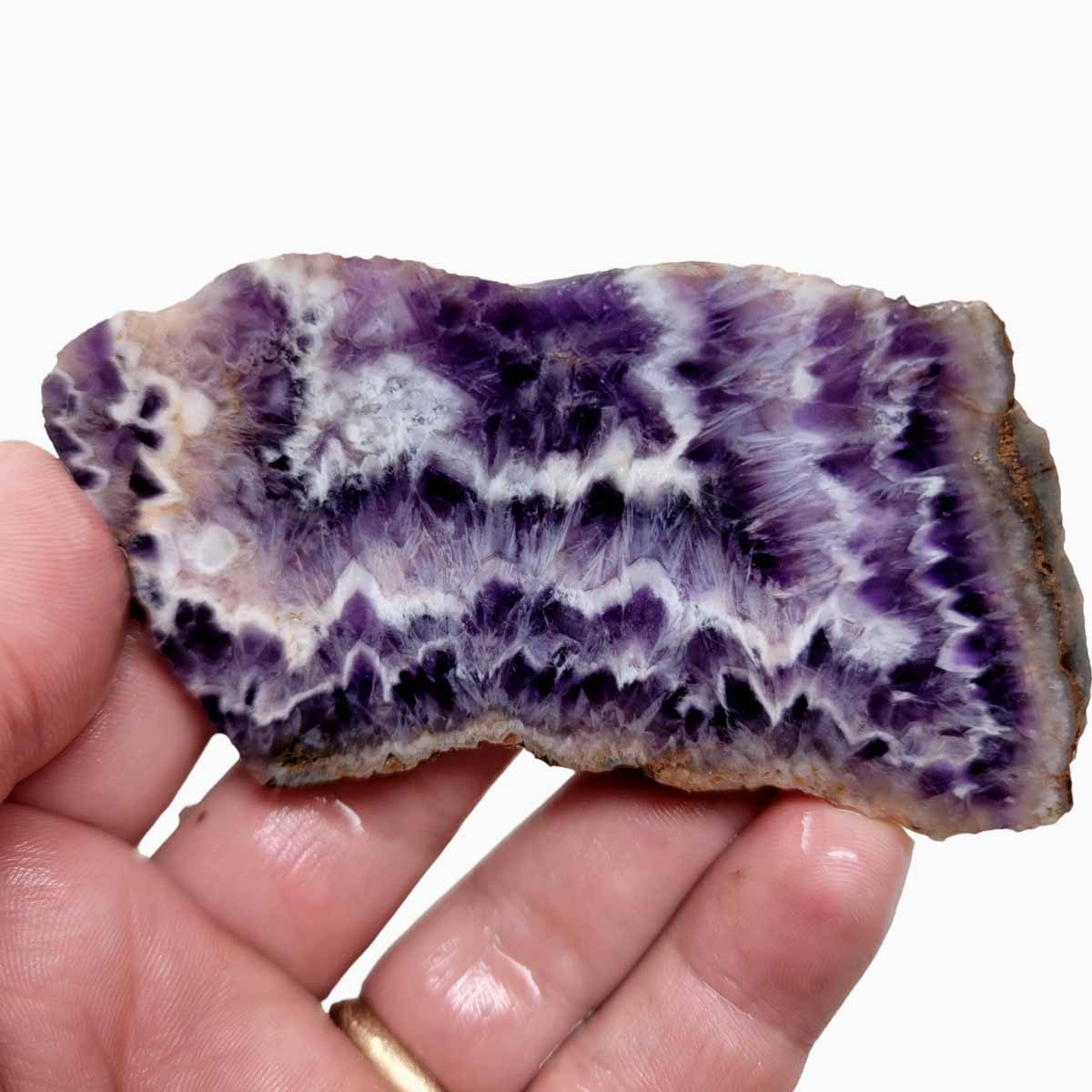 Moroccan Amethyst Lace Agate Slab! Lapidary Stone Slab!