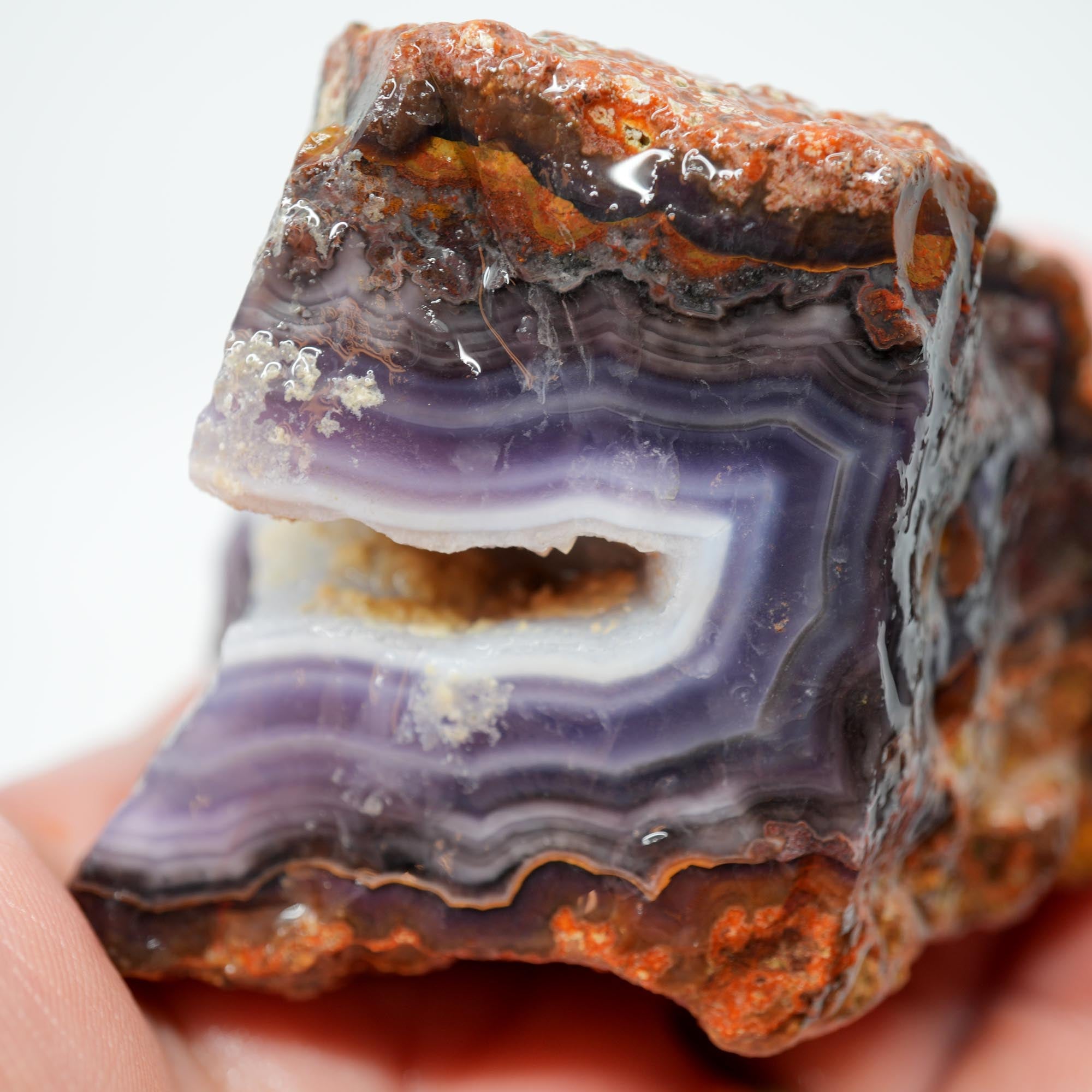 Purple Passion Agate Rough - High-Grade Deep Blue Purple Fortification