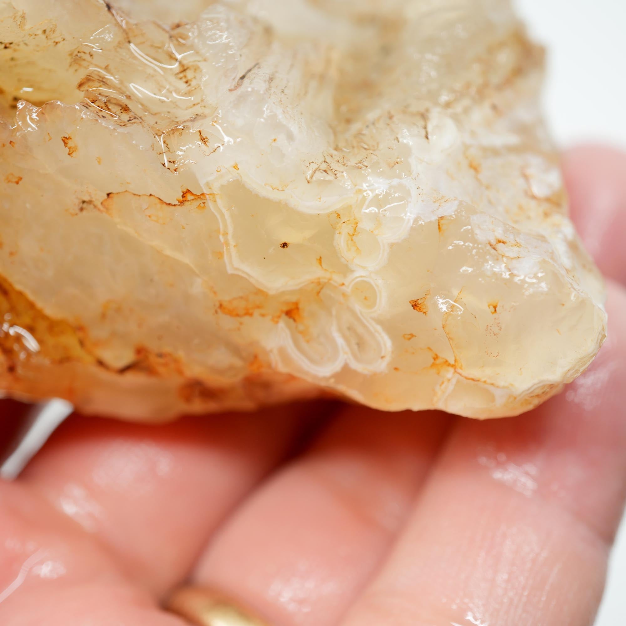 Ochoco Tube Agate Rough - Tube Corner with Angel-Wing Botryoidal Top