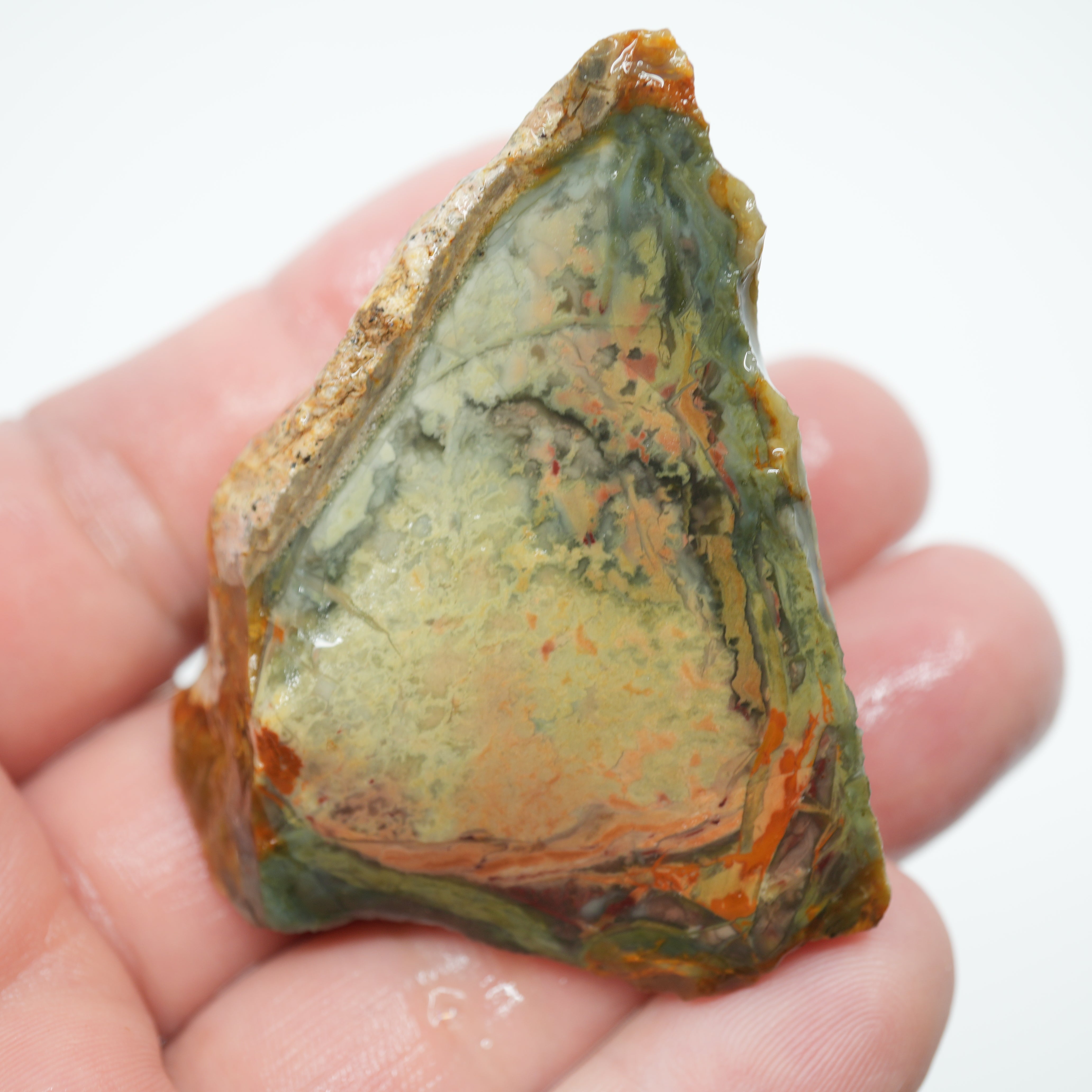 Morrisonite Jasper Rough - Green Jasper with Rolling Hills Pattern