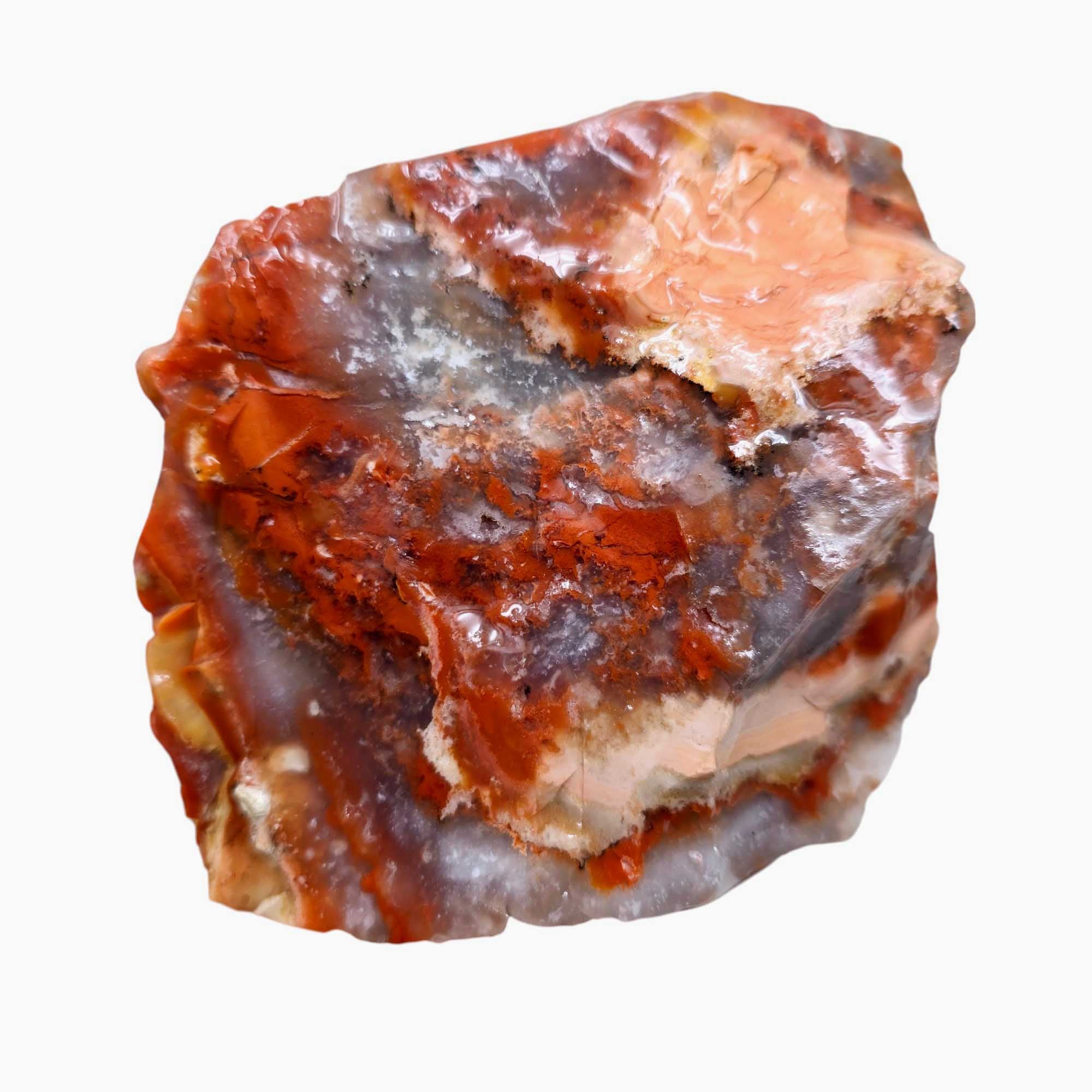 Red Velvet Agate Rough Chunk Lapidary Stone