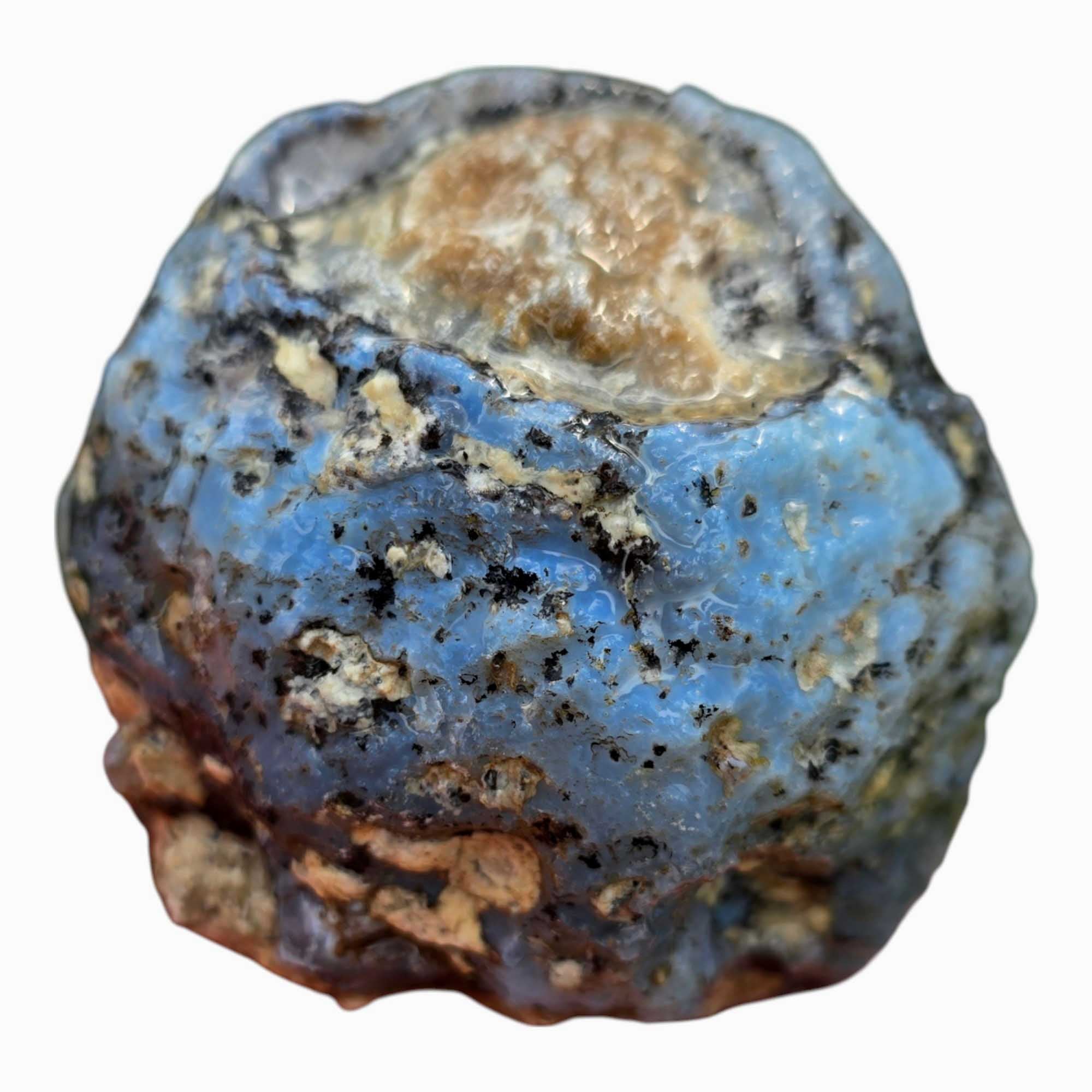 Solid Coconut Geode Agate Lapidary Cutting Rough Chunk