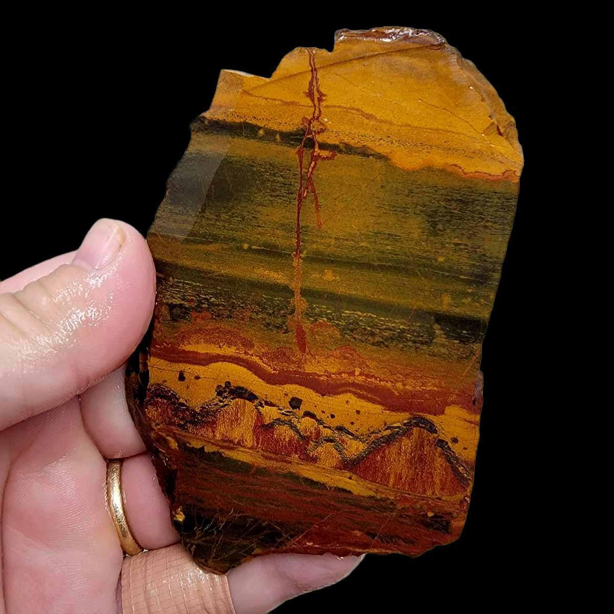 Brockman Tiger Eye Jasper Slab! Lapidary Stone Slab! - LapidaryCentral