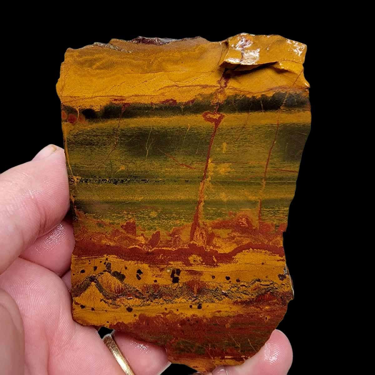 Brockman Tiger Eye Jasper Slab! Lapidary Stone Slab! - LapidaryCentral
