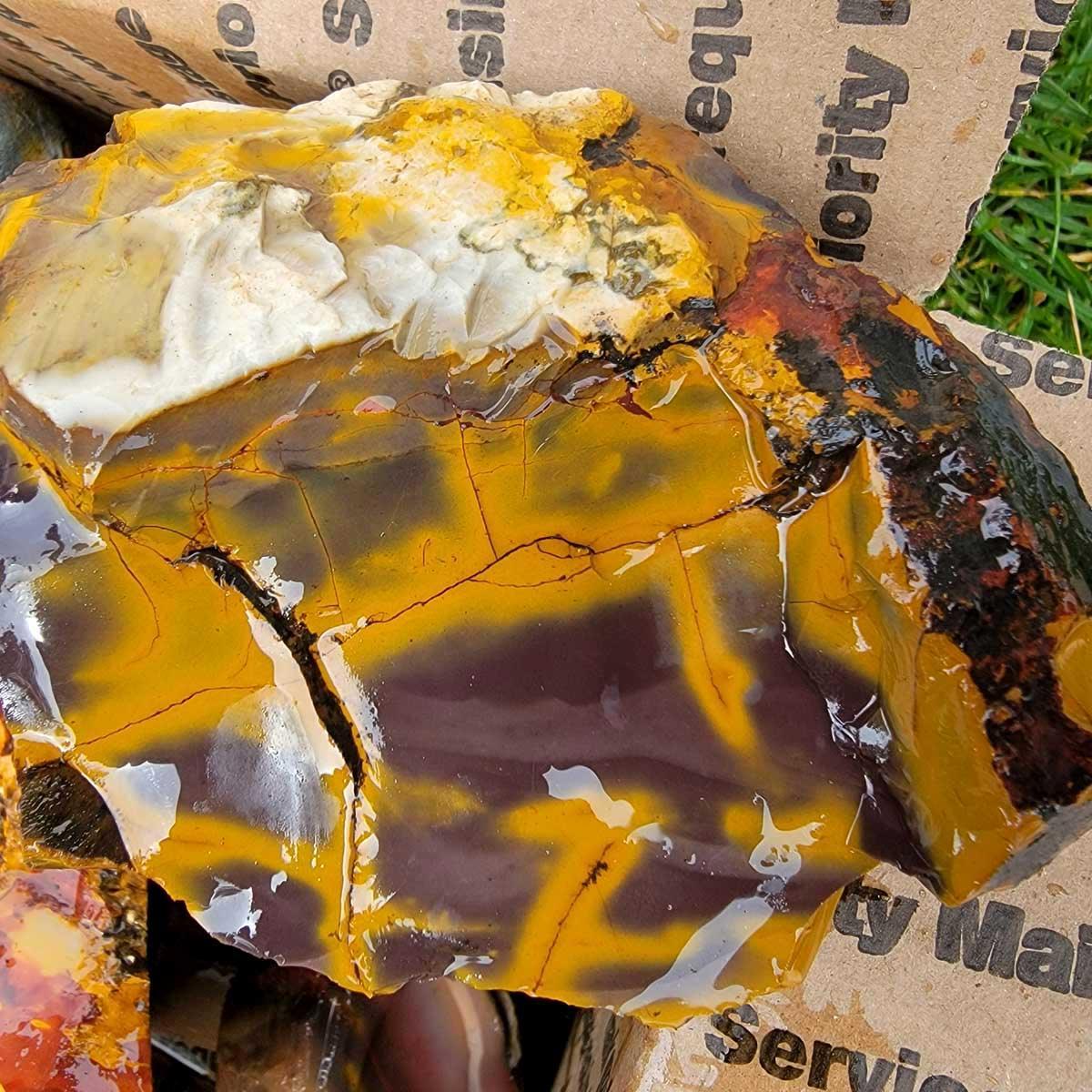 High Grade Mookaite Jasper Lapidary Cutting Rough! A+ Quality! - LapidaryCentral