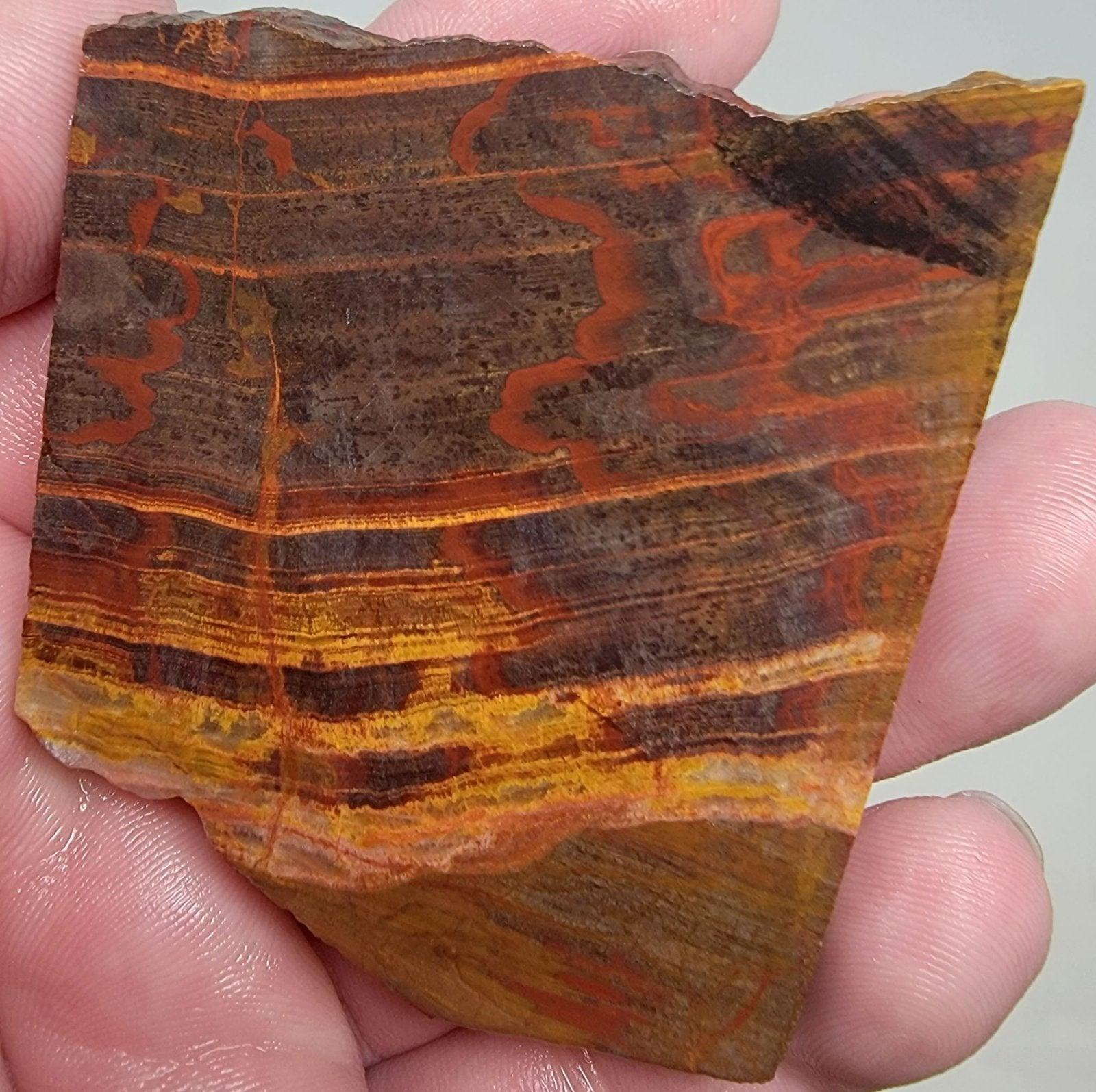 Mystery Old Stock Slab! Australian Tiger Eye Slab? - LapidaryCentral