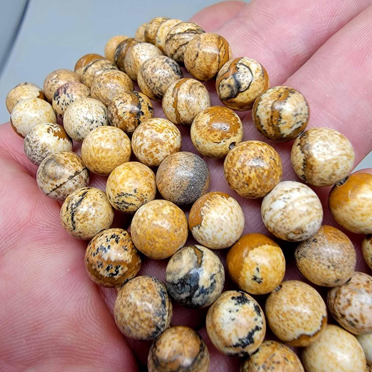 Sandstone Jasper 8mm Lapidary Bead 15 Inch Strand! - LapidaryCentral