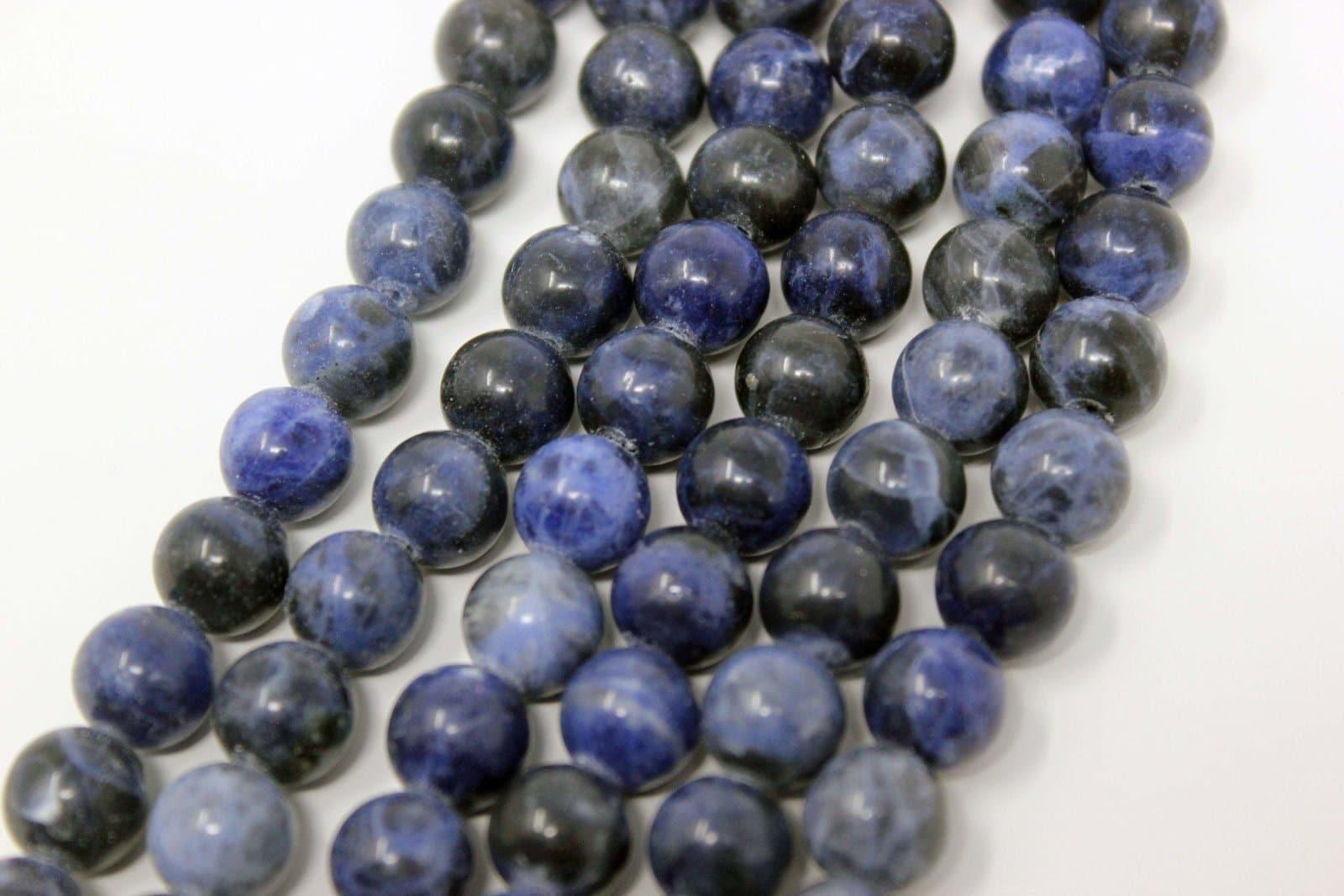 Gem Blue Sodalite 8mm Lapidary Bead 15 Inch Strand! - LapidaryCentral
