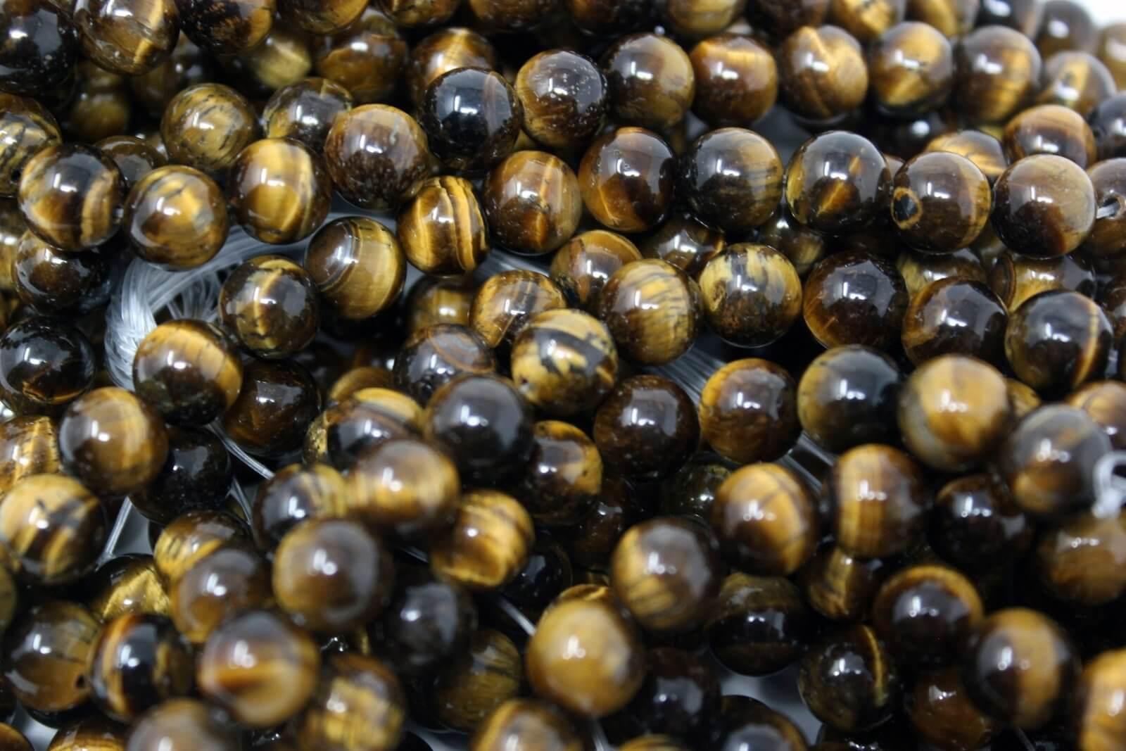 Gold Tigers Eye 8mm Lapidary Bead 15 Inch Strand! - LapidaryCentral