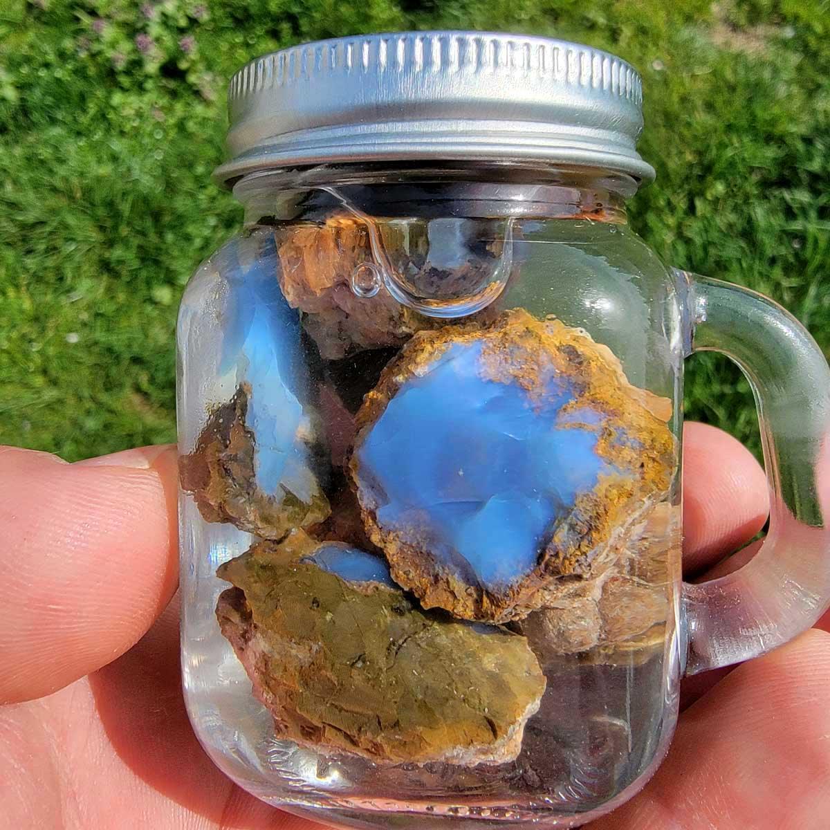 STUNNING Priday Opal Display Jars!  Various Sizes Available! - LapidaryCentral