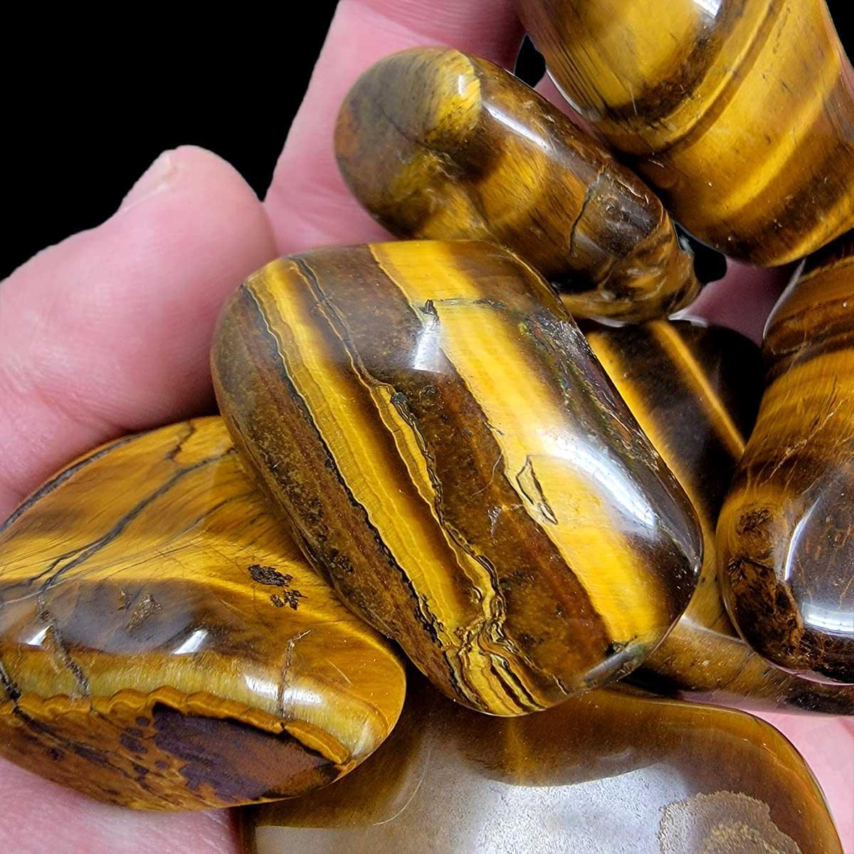 Highgrade Golden Tiger Eye Tumbled Polished Pocket Stone! - LapidaryCentral